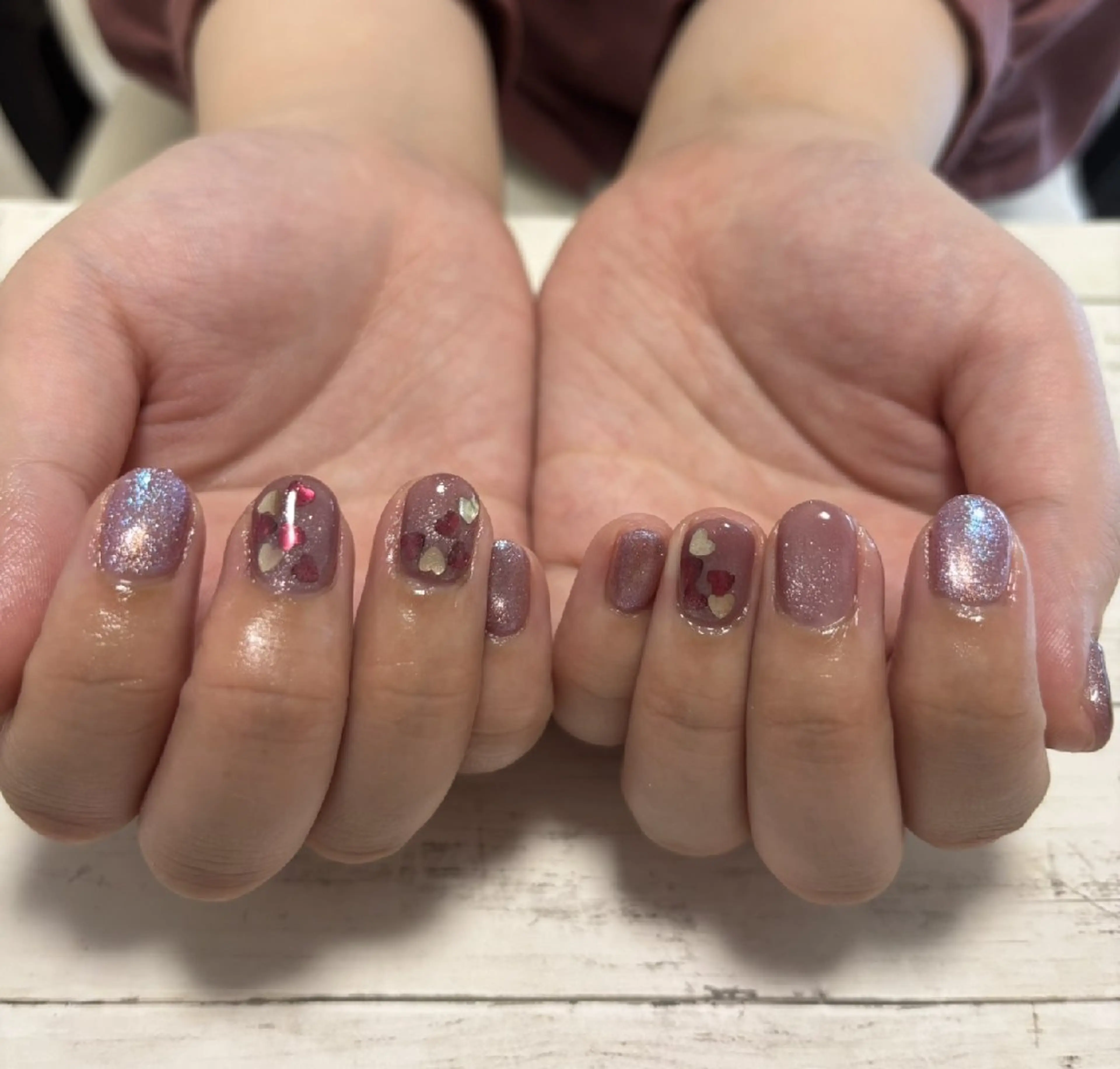 ネイル ハート ハンドネイル I'S nail 佐野のネイルデザイン