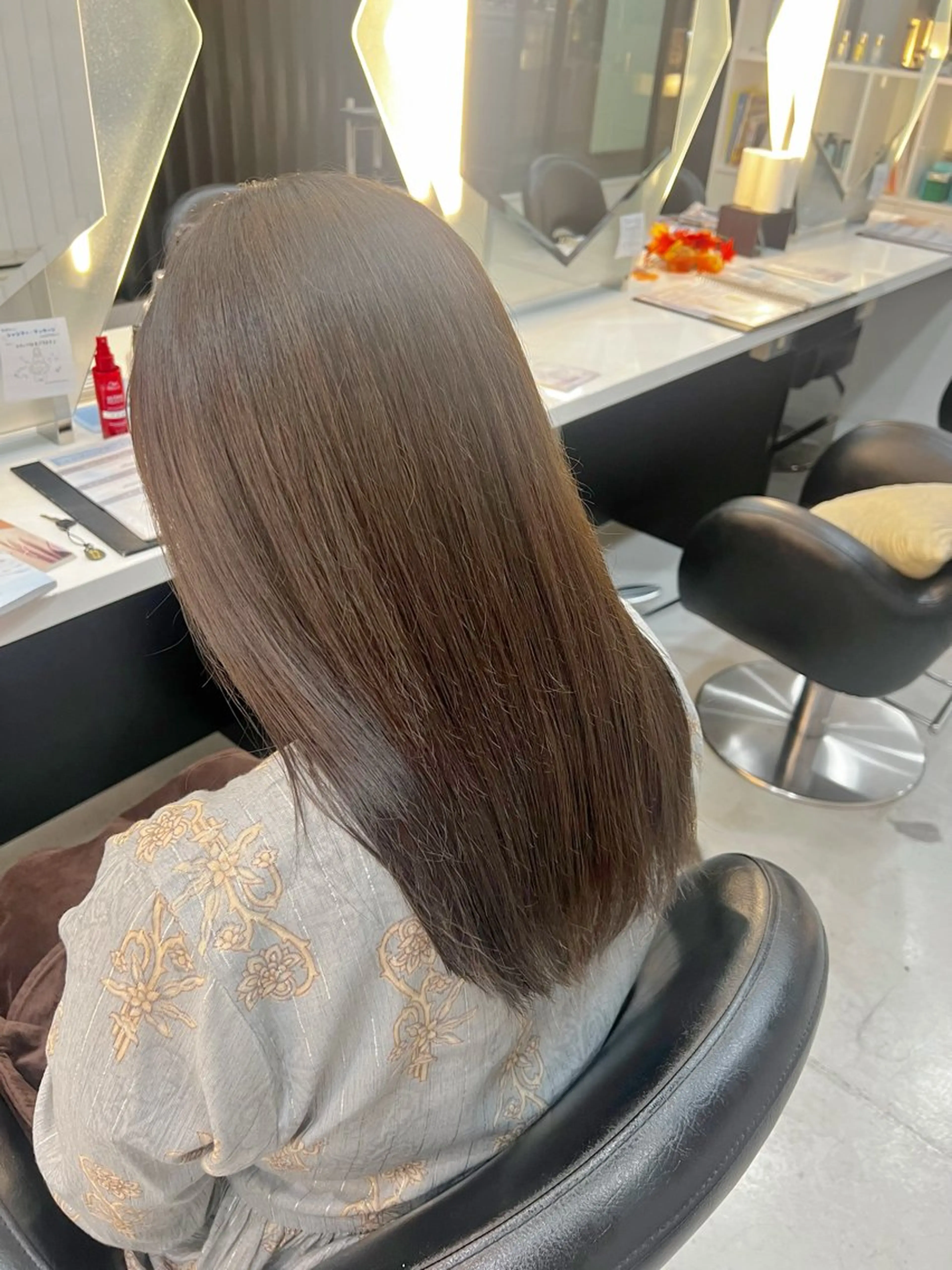 ミディアム 韓国風顔まわり/ベー ジュ/マツエク♡美咲のヘアスタイル