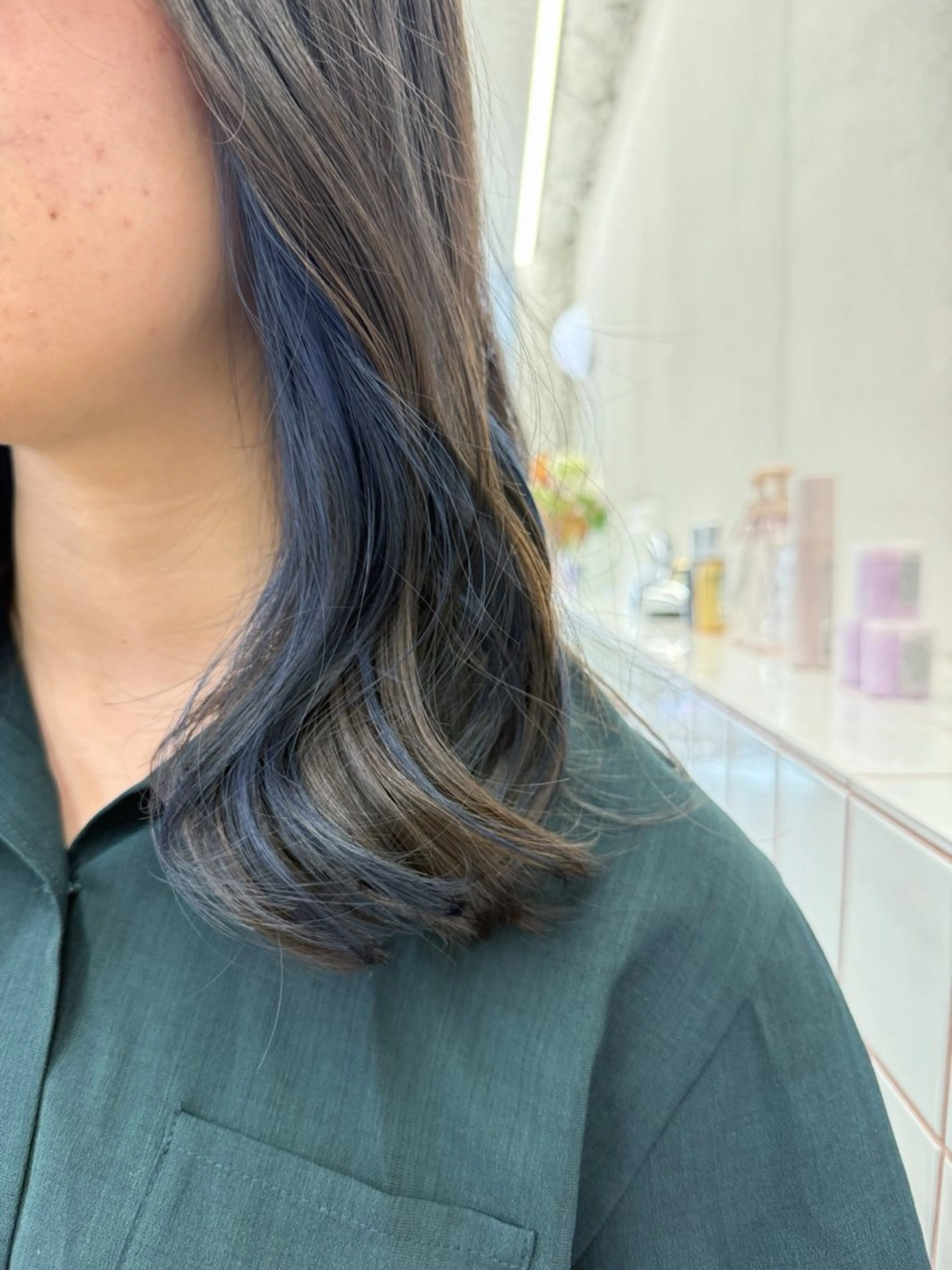 ミディアム カット ヘアカラー トリートメント 🌻花屋併設🌻濱 幸帆のヘアスタイル