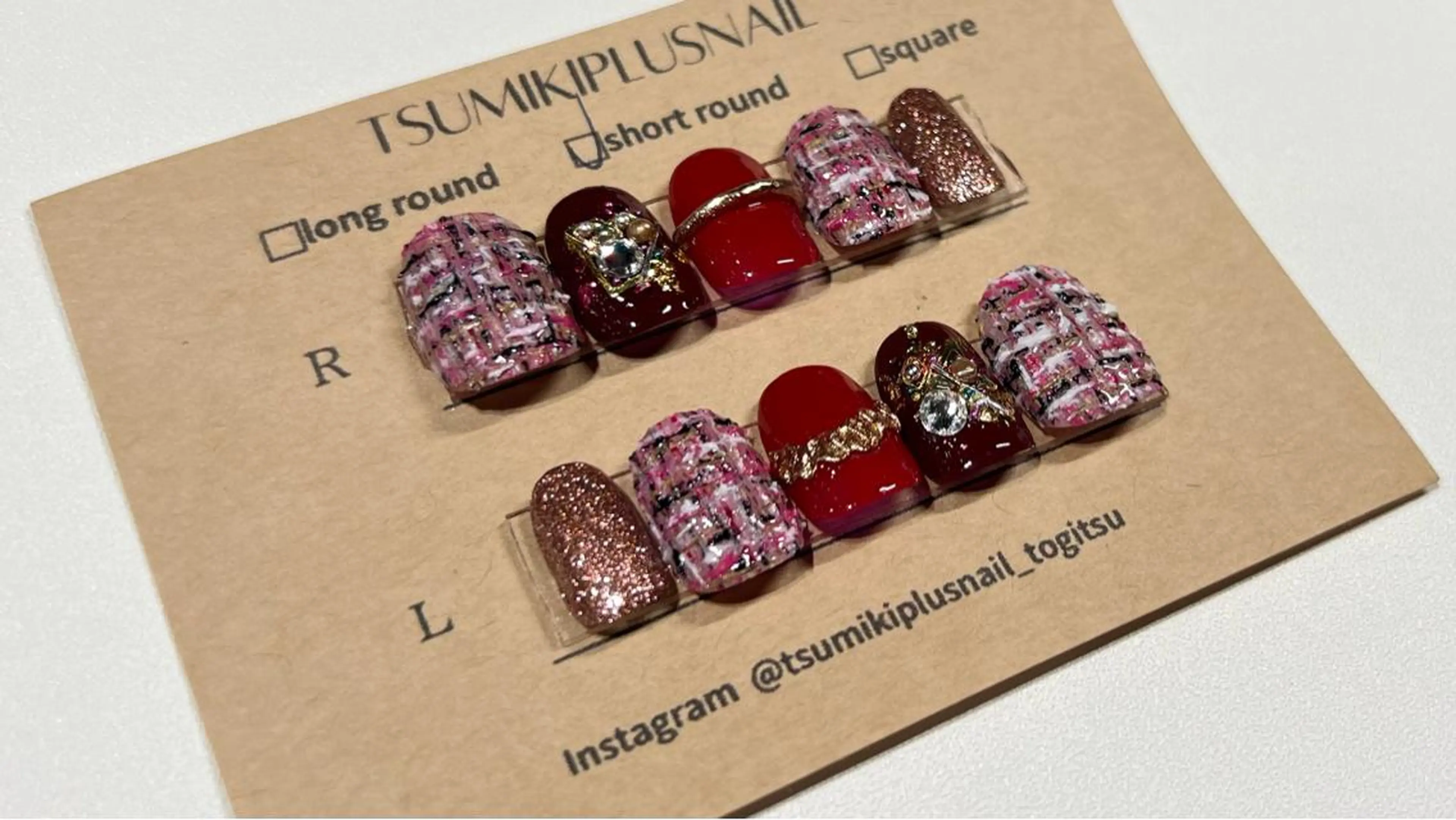 ネイル ツイードネイル ハンドネイル Gatto所属・Gatto(ガット) ヤマモトのネイルデザイン