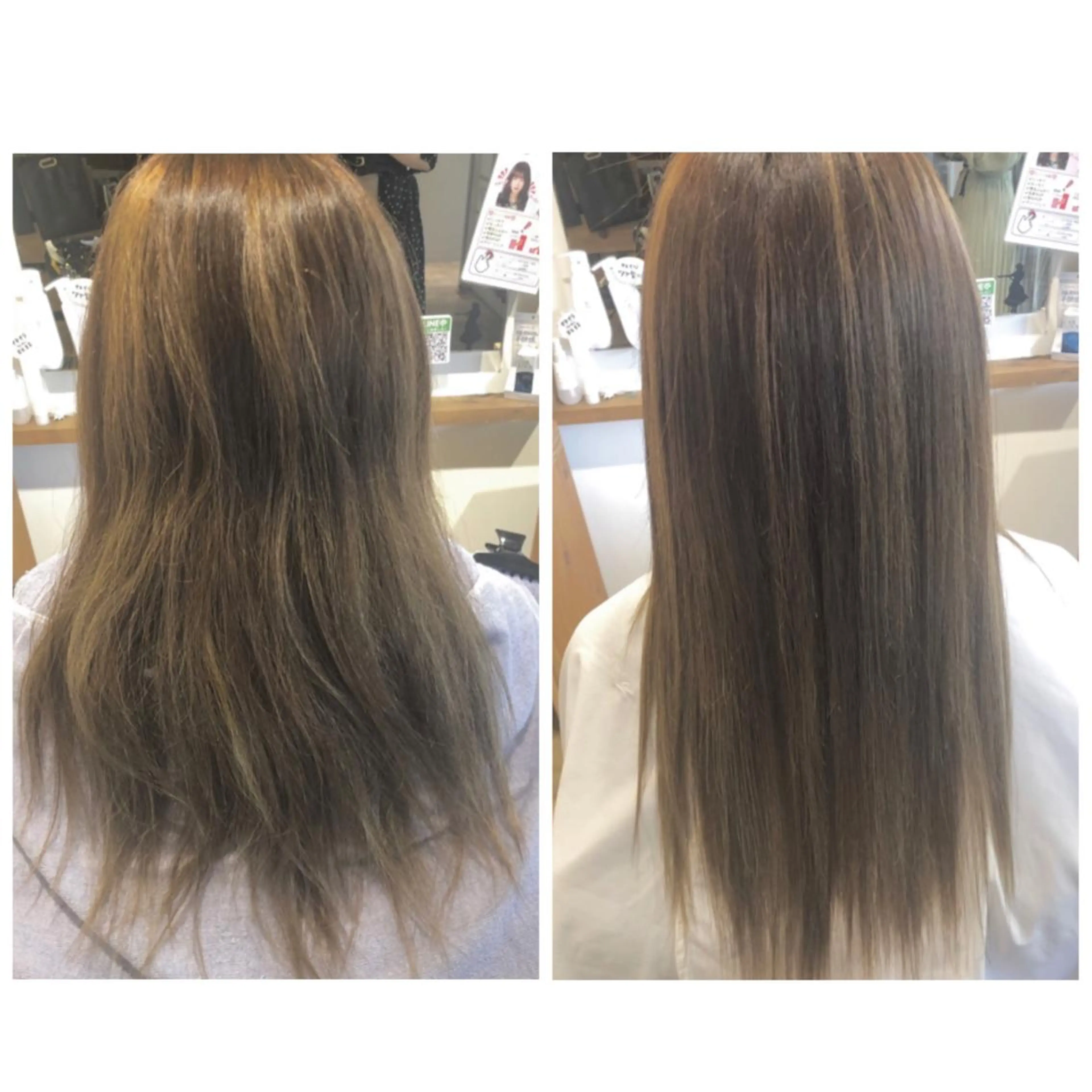 ロング カラー アクアカラー トリートメント 縮毛矯正 小森 樹奈のヘアスタイル