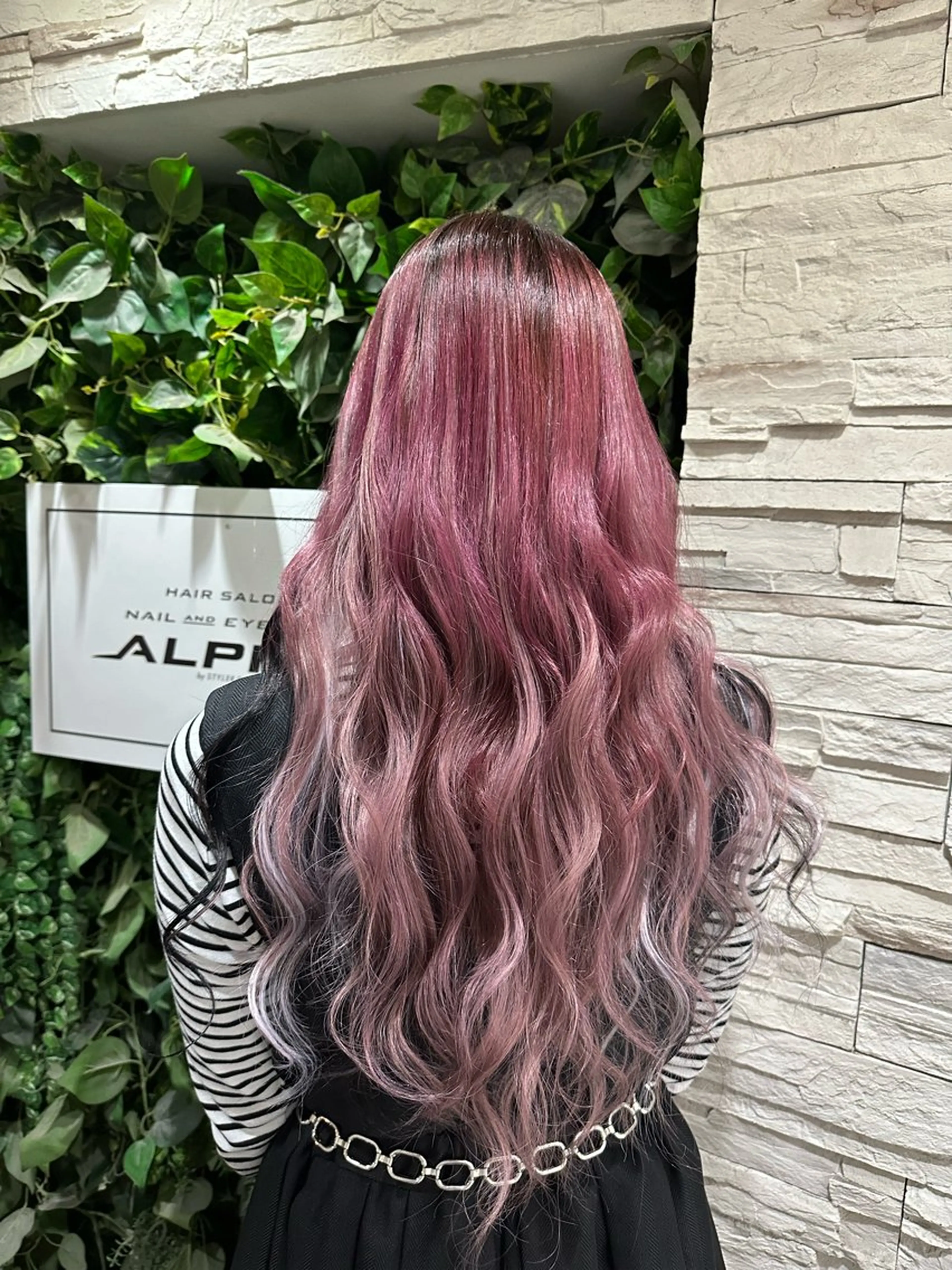 ロング カット エクステ 韓国ヘア×ハイトーン AYA💫のヘアスタイル