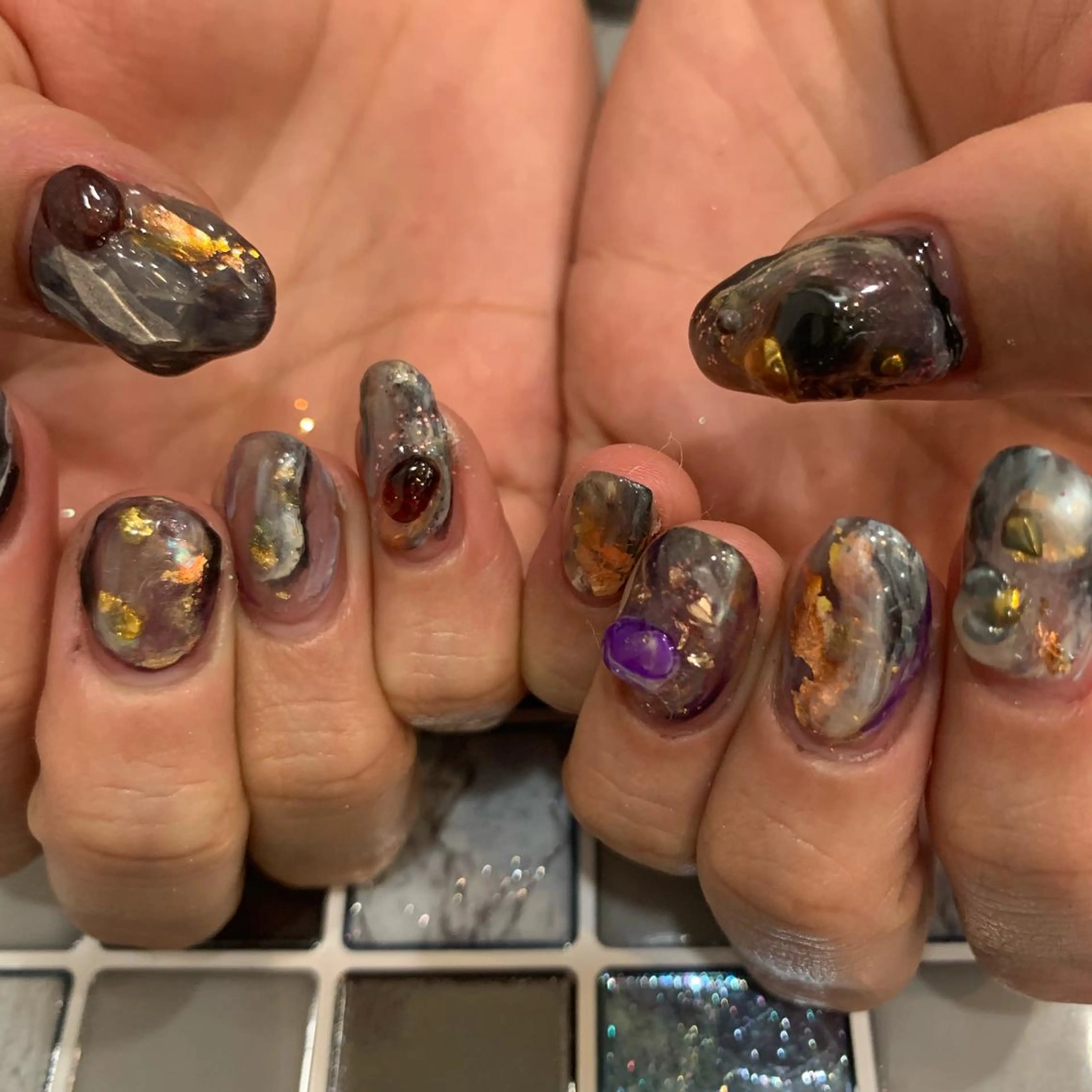 ネイル AMI ウルフパーマ/メンズのヘアスタイル