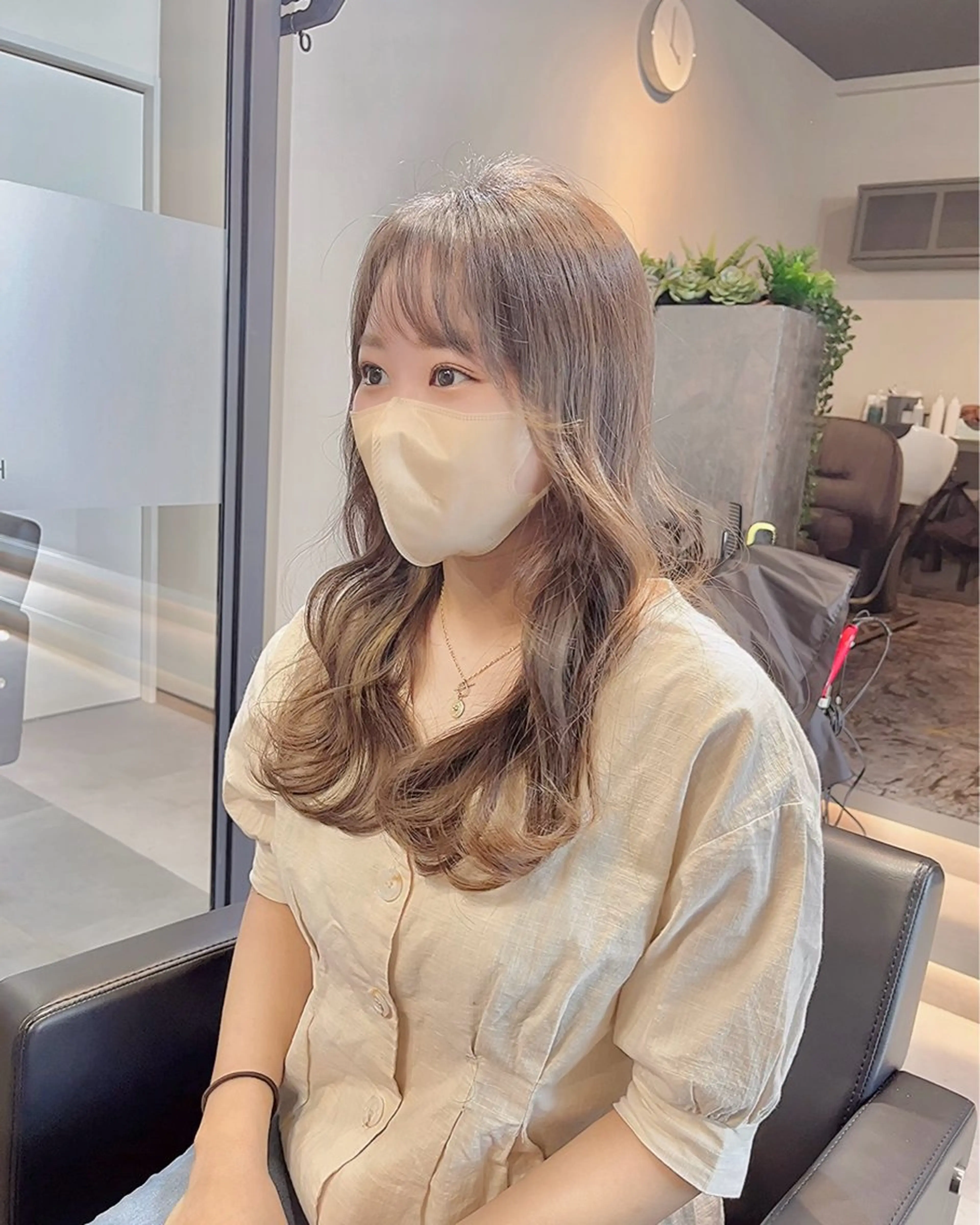 セミロング カラー ブラウンカラー ナチュラルブラウン 髪質改善 髪質改善縮毛矯正 💍谷口克也のヘアスタイル