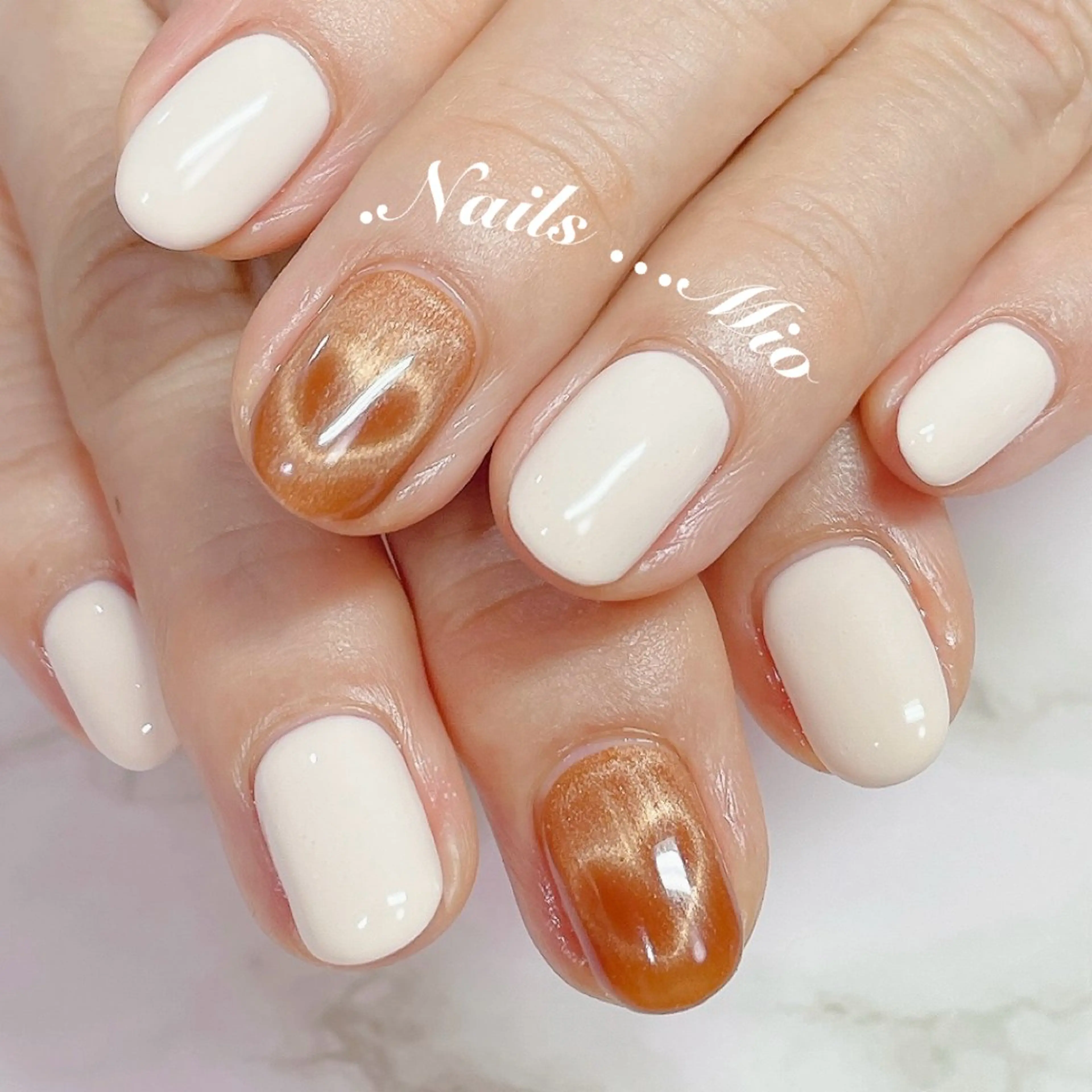 ネイル アートネイル ジェルネイル ハート マグネットネイル .Nails Mio 赤羽西ネイルサロンのネイルデザイン