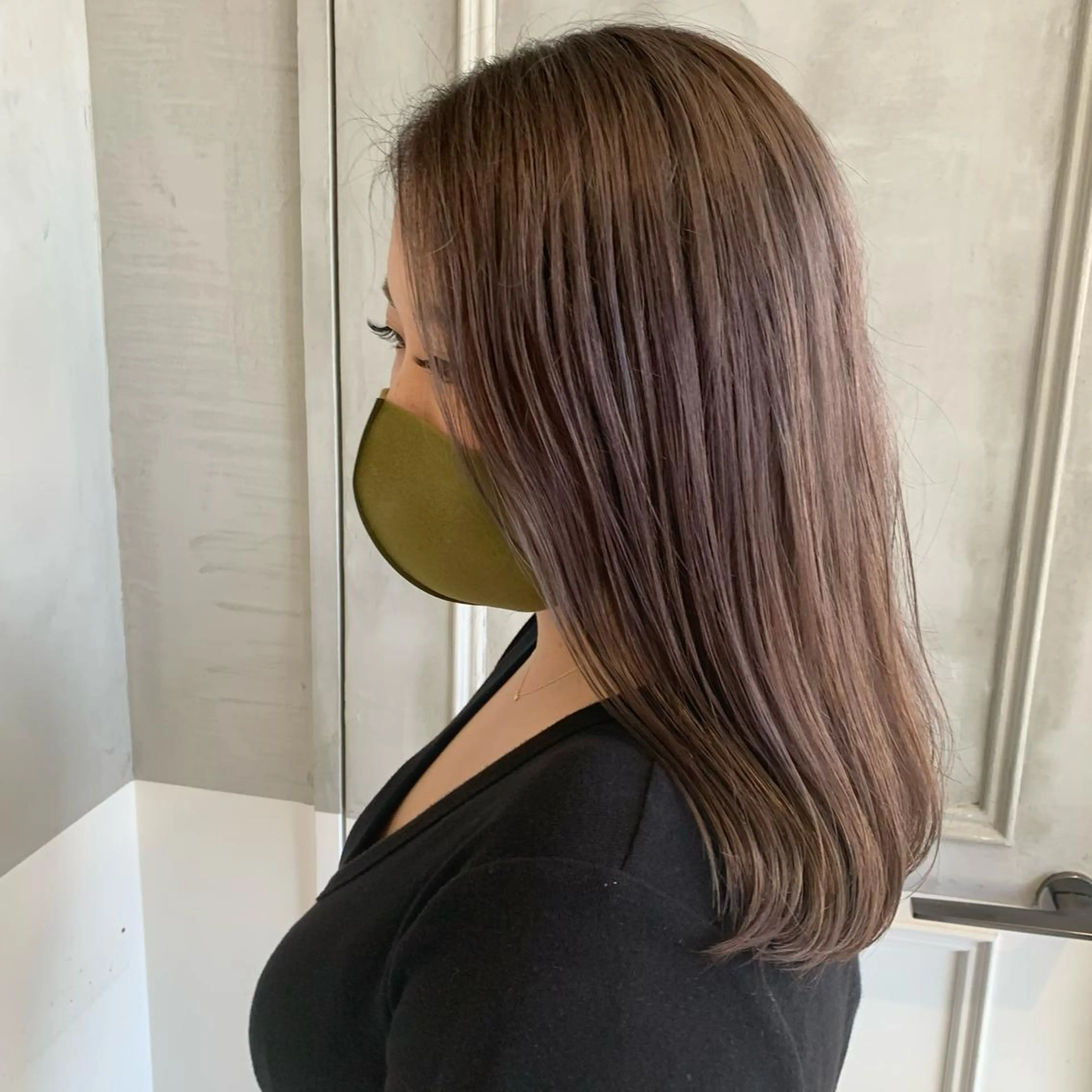 セミロング 透明感 カラー✨有坂映哉のヘアスタイル