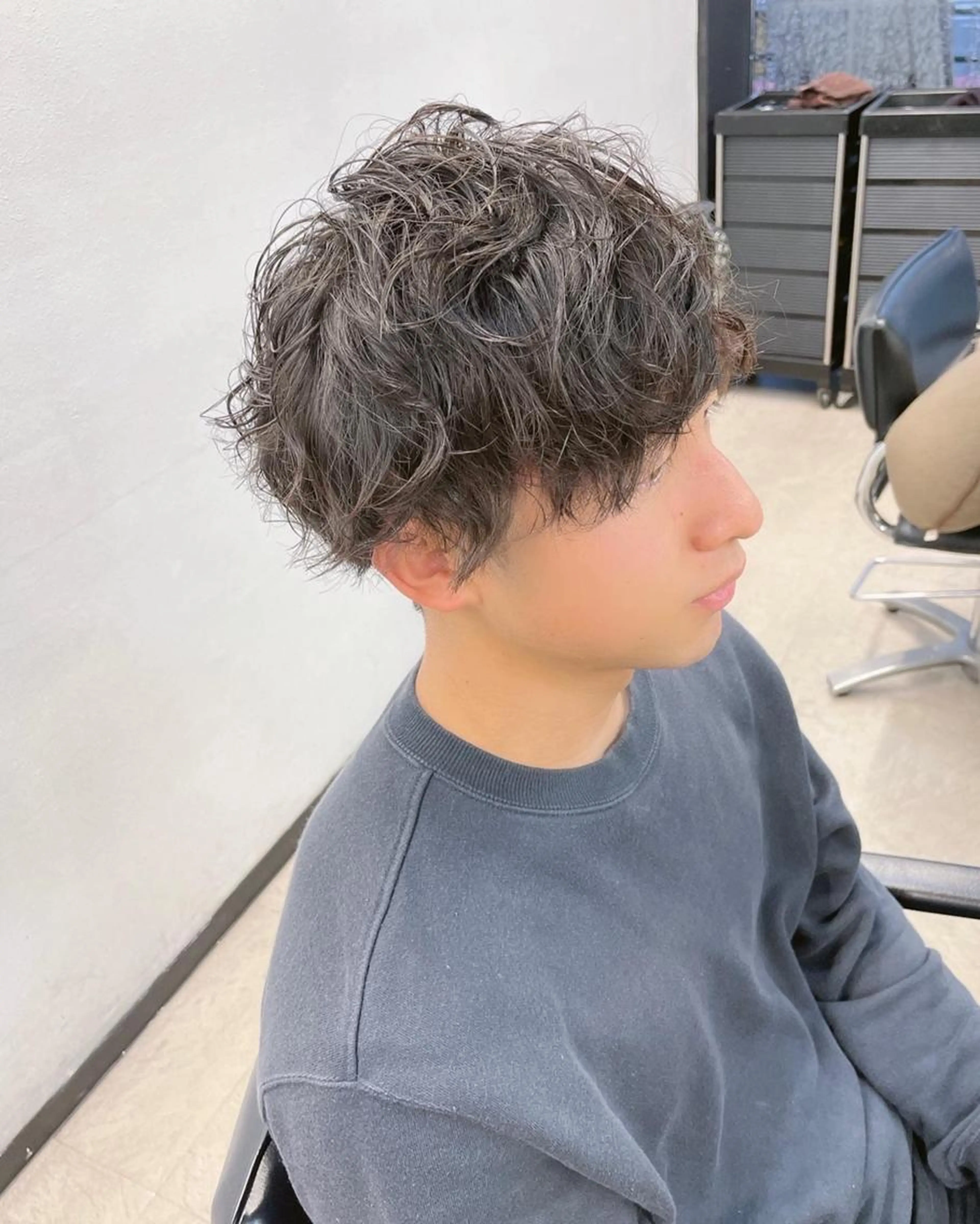 【メンズ】カット+デザインパーマ+眉カット+トリートメント　9350→7660の写真