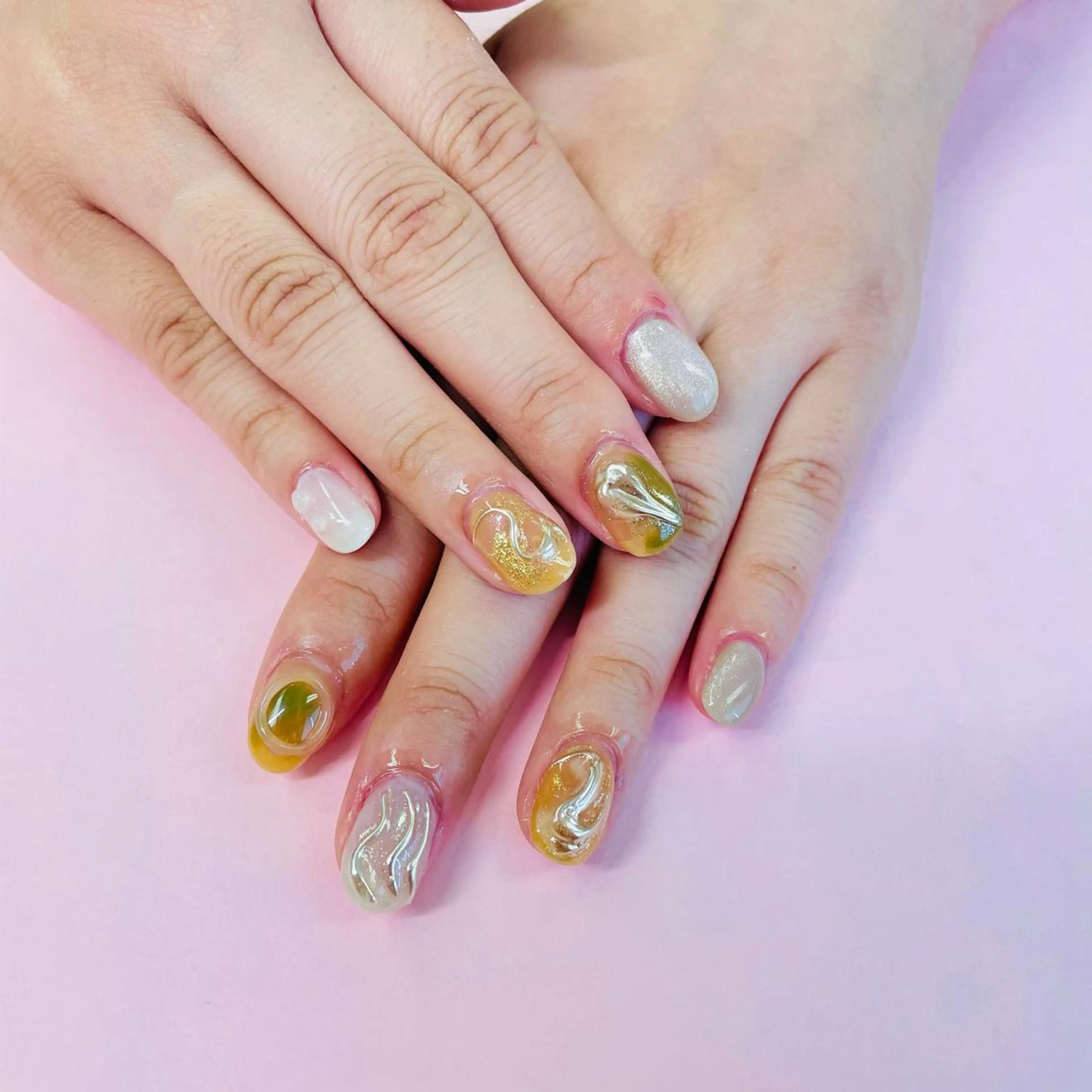 ネイル ハンドネイル 大阪福島 韓国まつげ Sayaka🤍🐩のマツエク・マツパデザイン