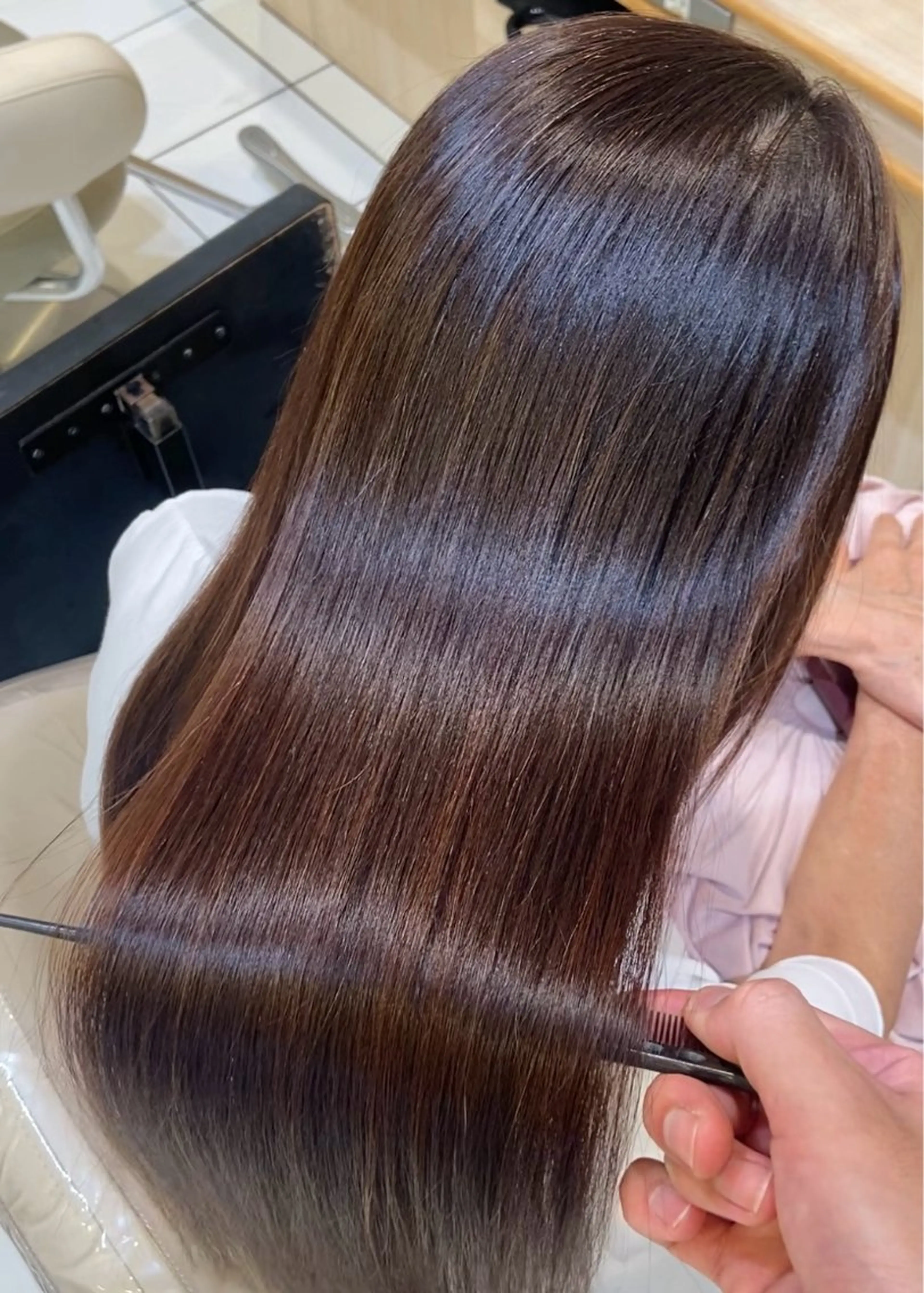 ロング パーマ 縮毛矯正 ストレートパーマ ✨美髪の錬金術師🧙 縮毛矯正/嶽 涼太のヘアスタイル