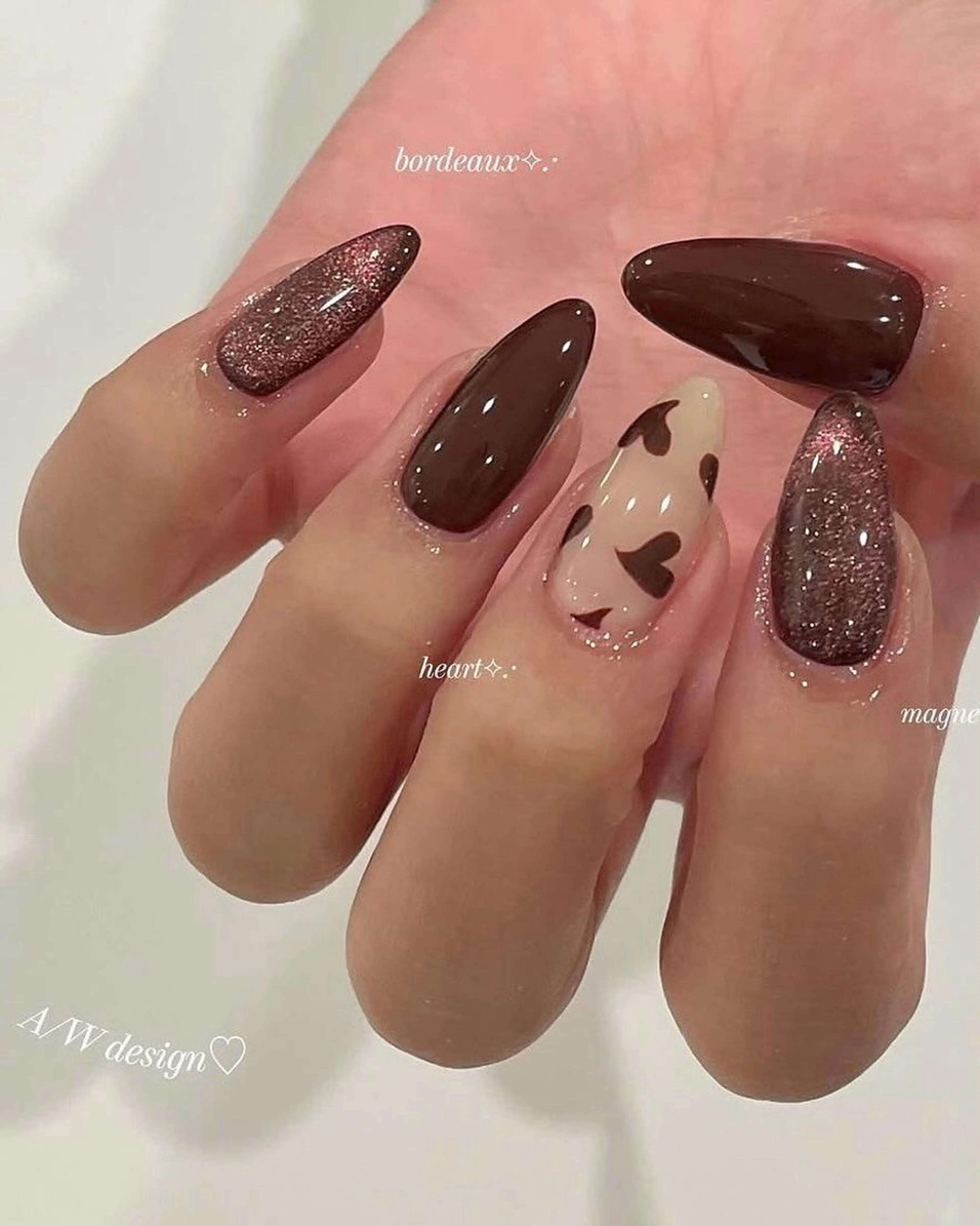 ネイル 韓国ネイル 持ち込み ニュアンスネイル ネイルチップ 冬ネイル RINN ANA.CHUOのネイルデザイン