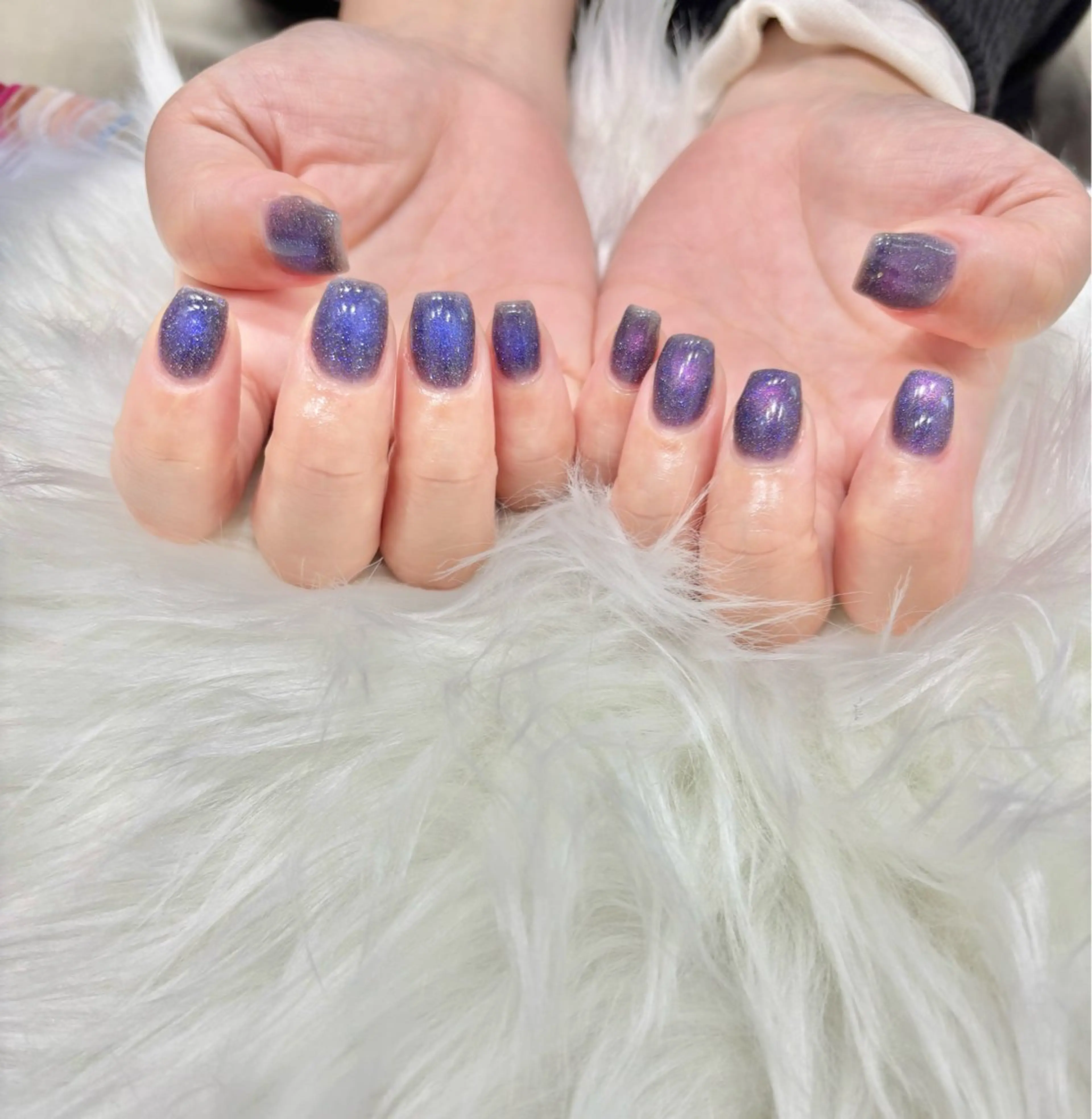 ネイル フラッシュネイル フレンチネイル キラキラネイル 韓国ネイル マグネットネイル Angie Nail所属・Angie Nail CHIYURIのネイルデザイン