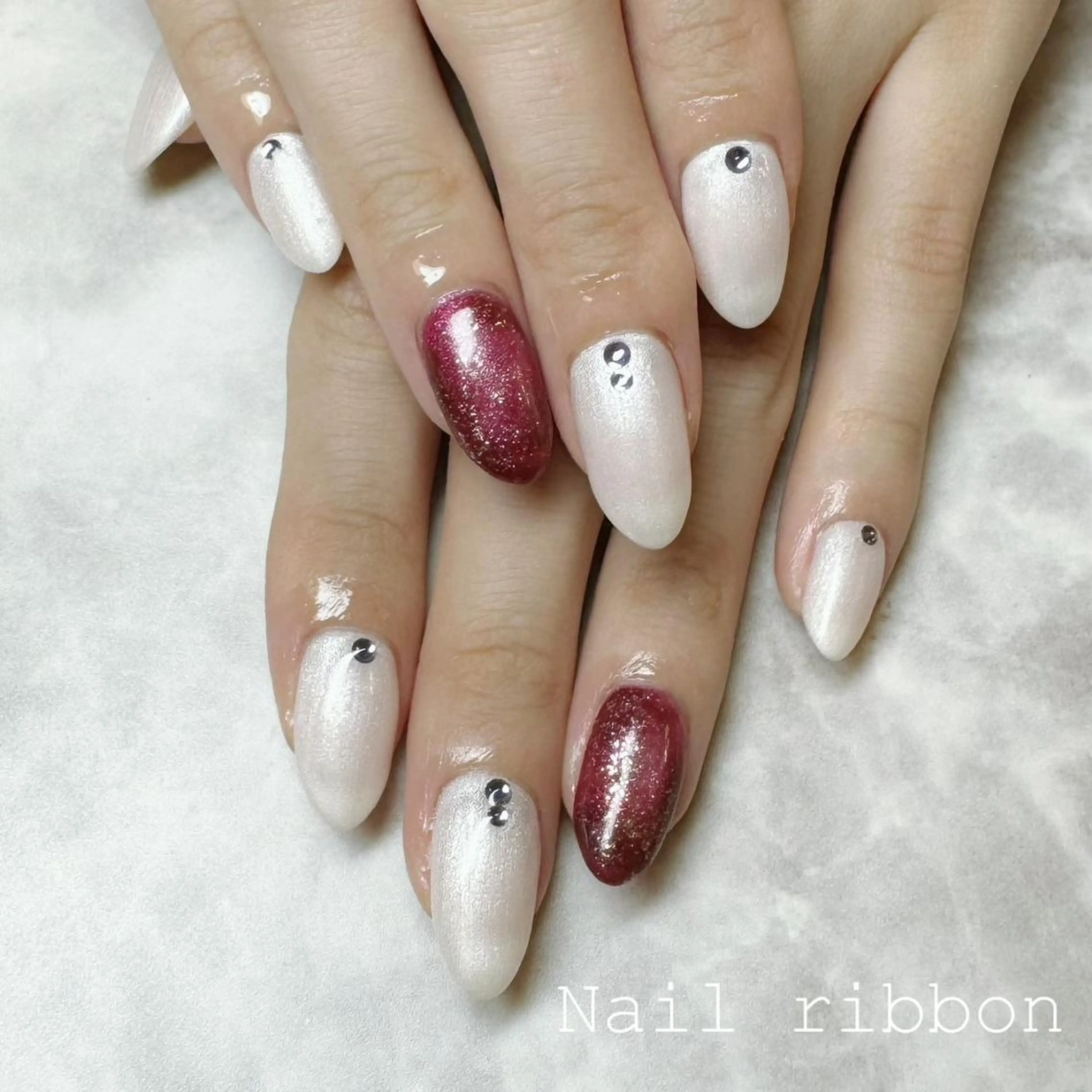 ネイル ネイルリボン 笠井のネイルデザイン