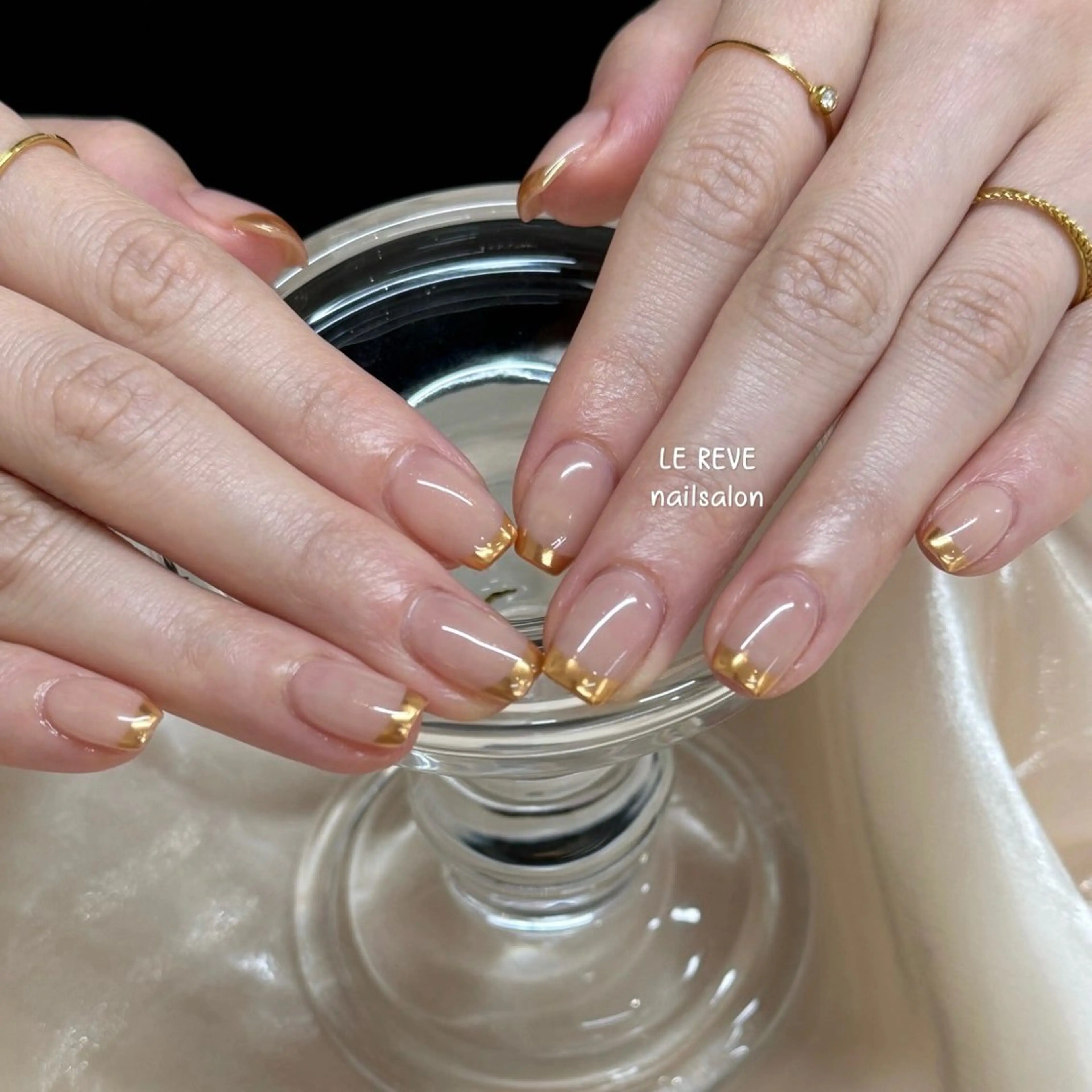 ネイル 韓国ネイル ニュアンスネイル シンプルネイル 夏ネイル ワンホンネイル ハンドネイル LE REVE nailsalonのネイルデザイン