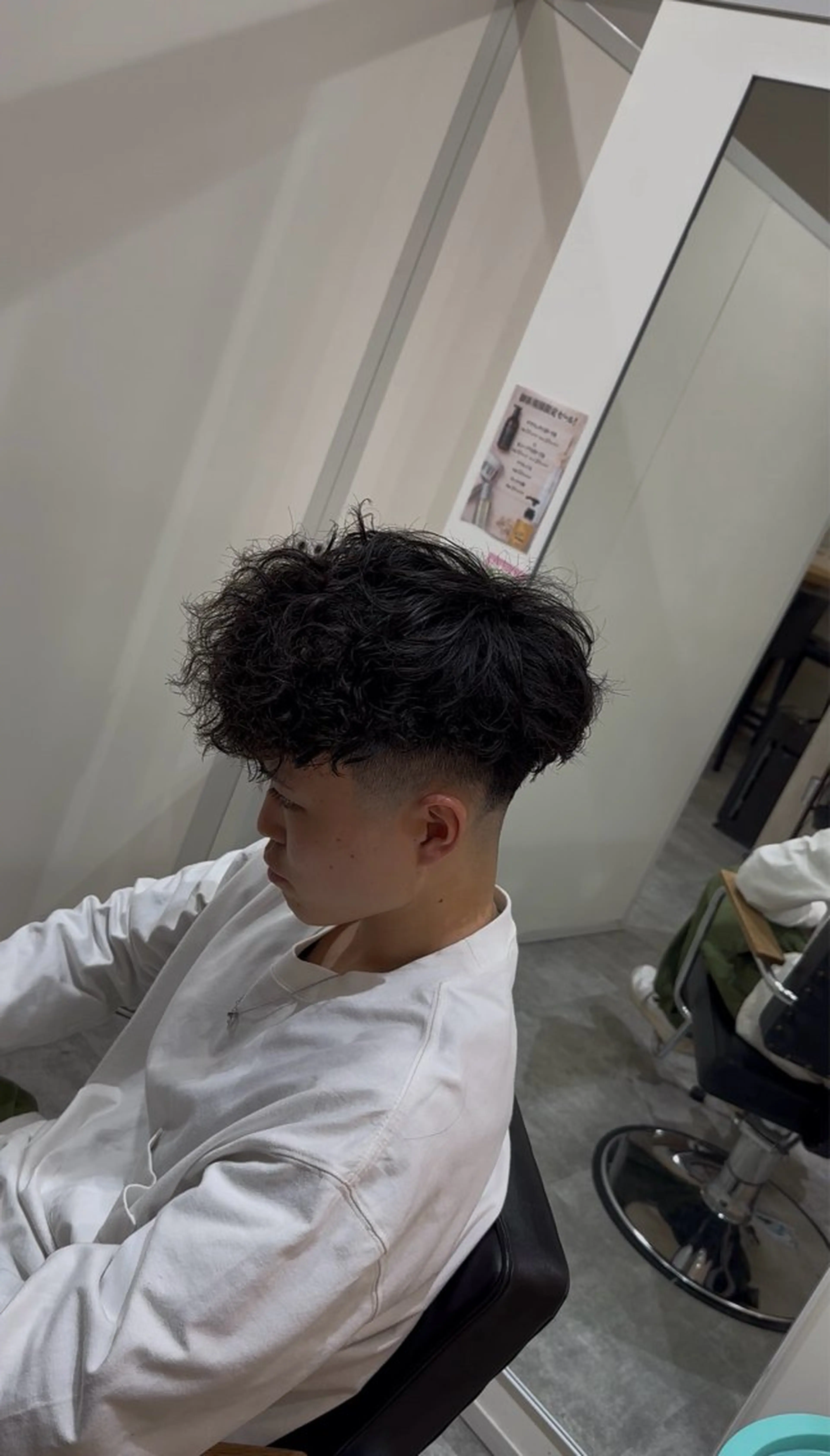 パーマ メンズ スペインカール カット パーマ Chere ore 新金岡所属・ツイスパ/フェード /辻諒哉のヘアスタイル