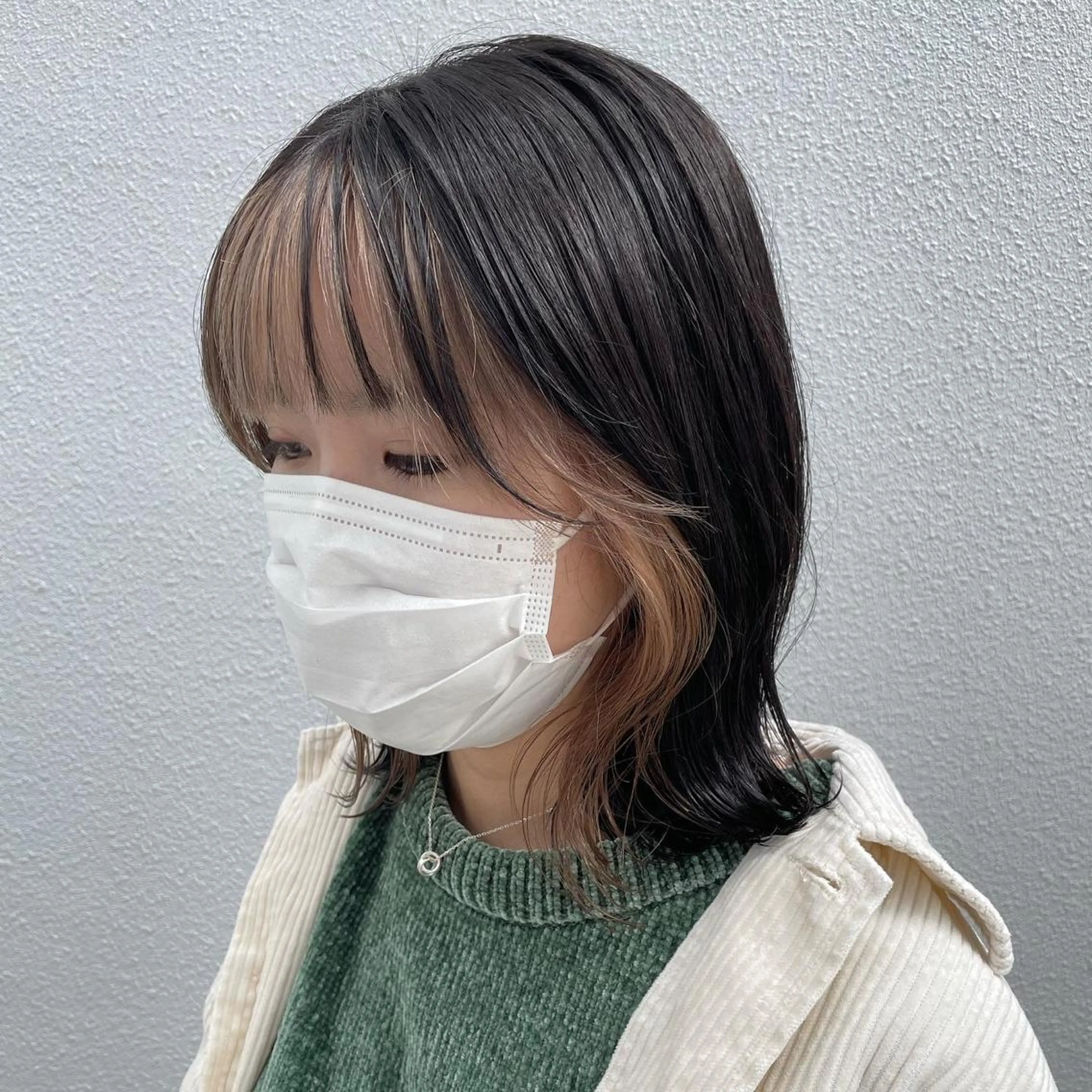 ミディアム 切りっぱなしボブ ショートボブ ミディアムパーマ ミストバング ボブ C’LD hair  produce /シールドヘア所属・モテ髪/ボブ/ショー ト/アダチフウトのヘアスタイル