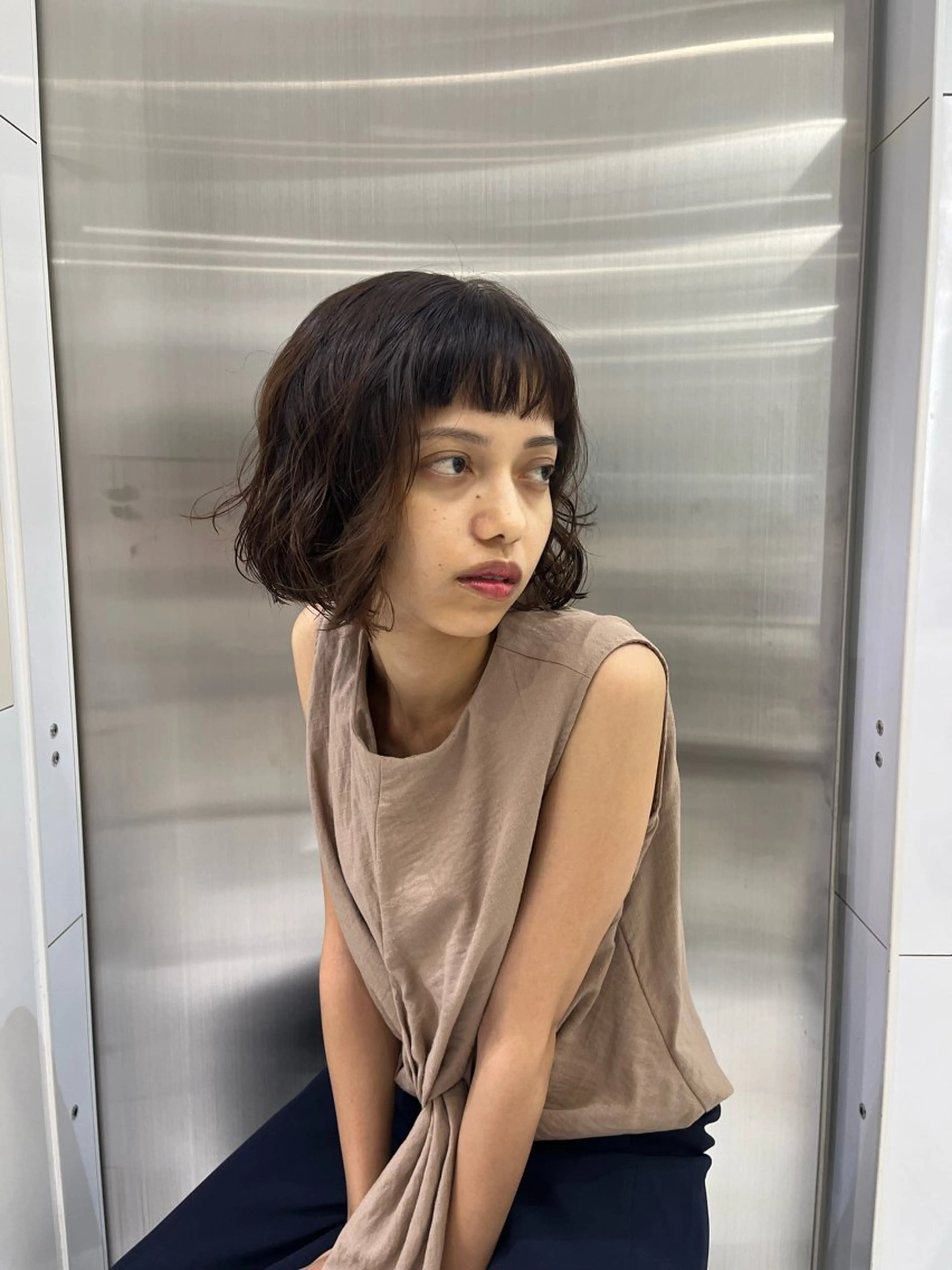 ミディアム ミディアムパーマ 石毛 大翔のヘアスタイル