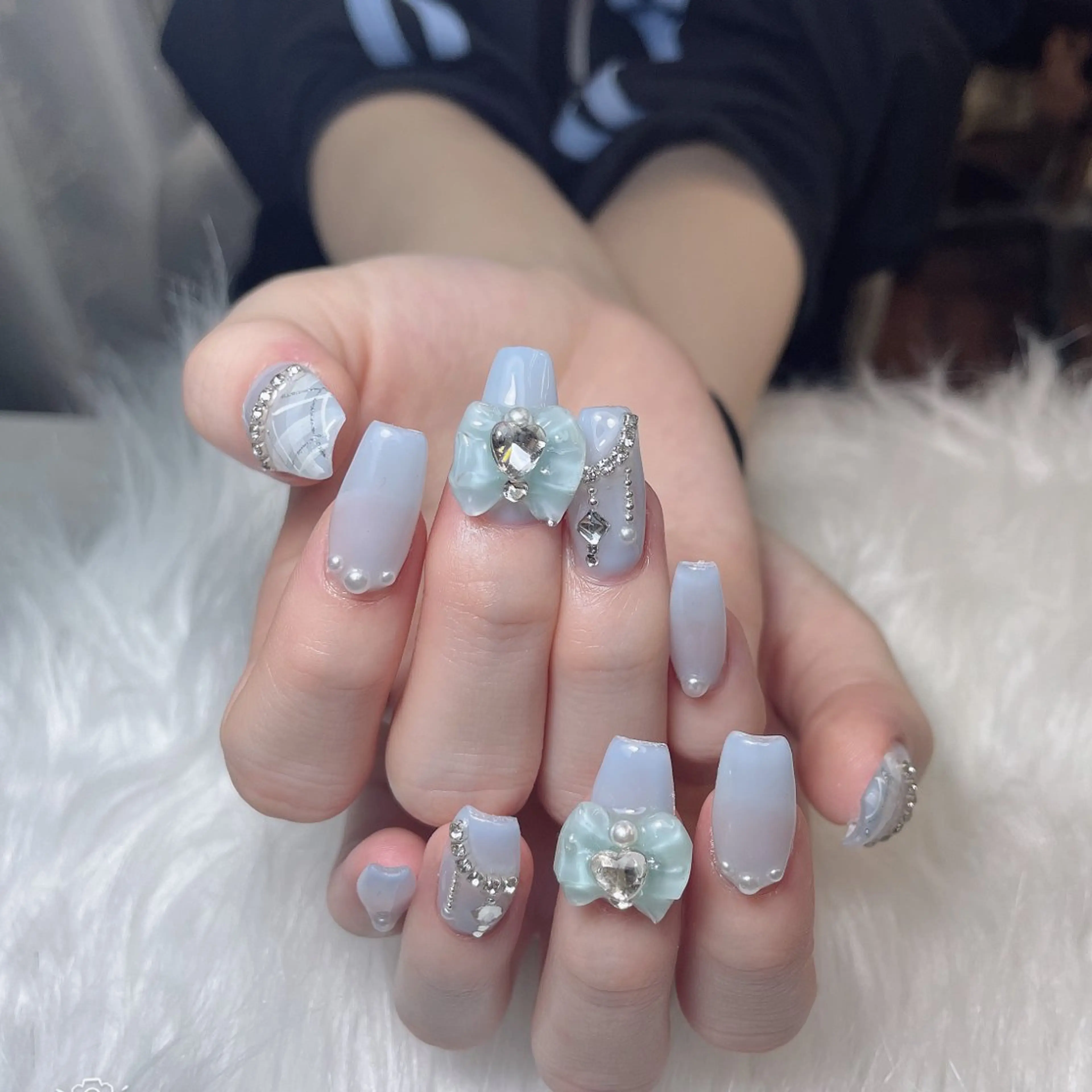 ネイル ハート 韓国ネイル 夏ネイル ワンホンネイル ハンドネイル Melody Nail所属・Melody  3D/スカルプ専門店のネイルデザイン