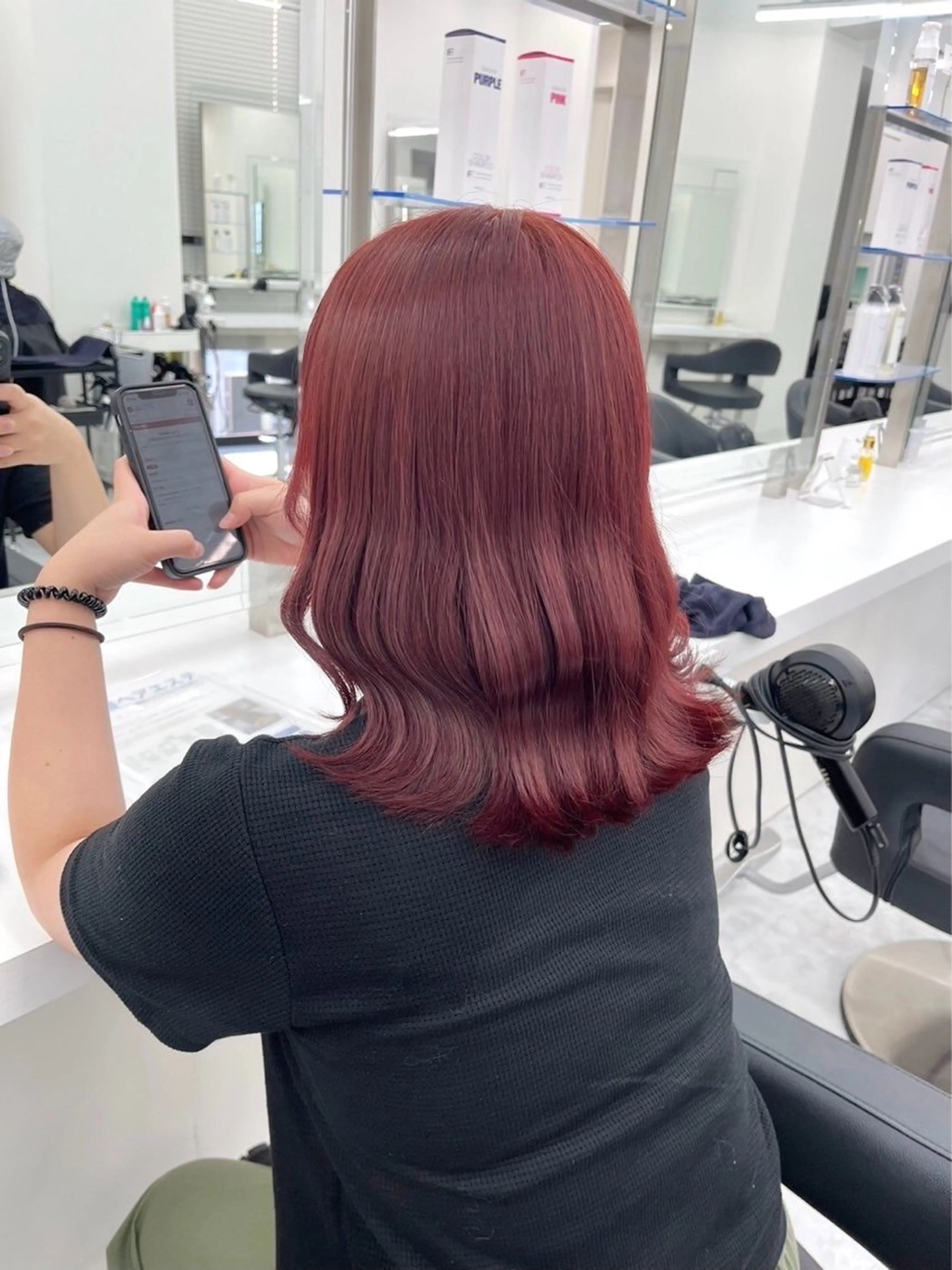 ミディアム カラー ヘアカラー ヘッドスパ ヘアセット 🫧韓国風透明感 ヘア🫧towaのヘアスタイル