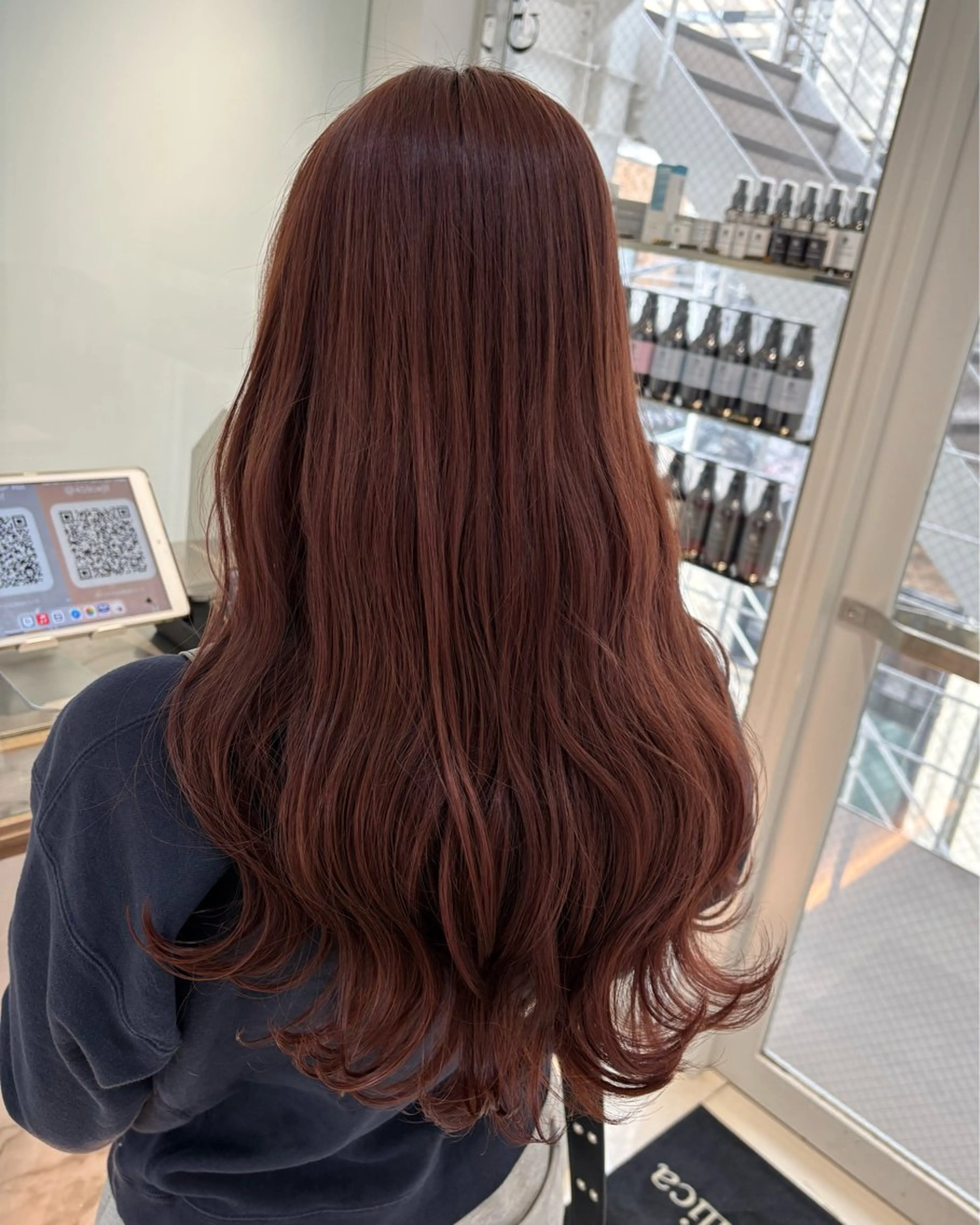 ロング カラー ヘアアレンジ ブラウンカラー オレンジ オレンジブラウン 《暖色/韓国hair 》🇰🇷桑原ユキネのヘアスタイル