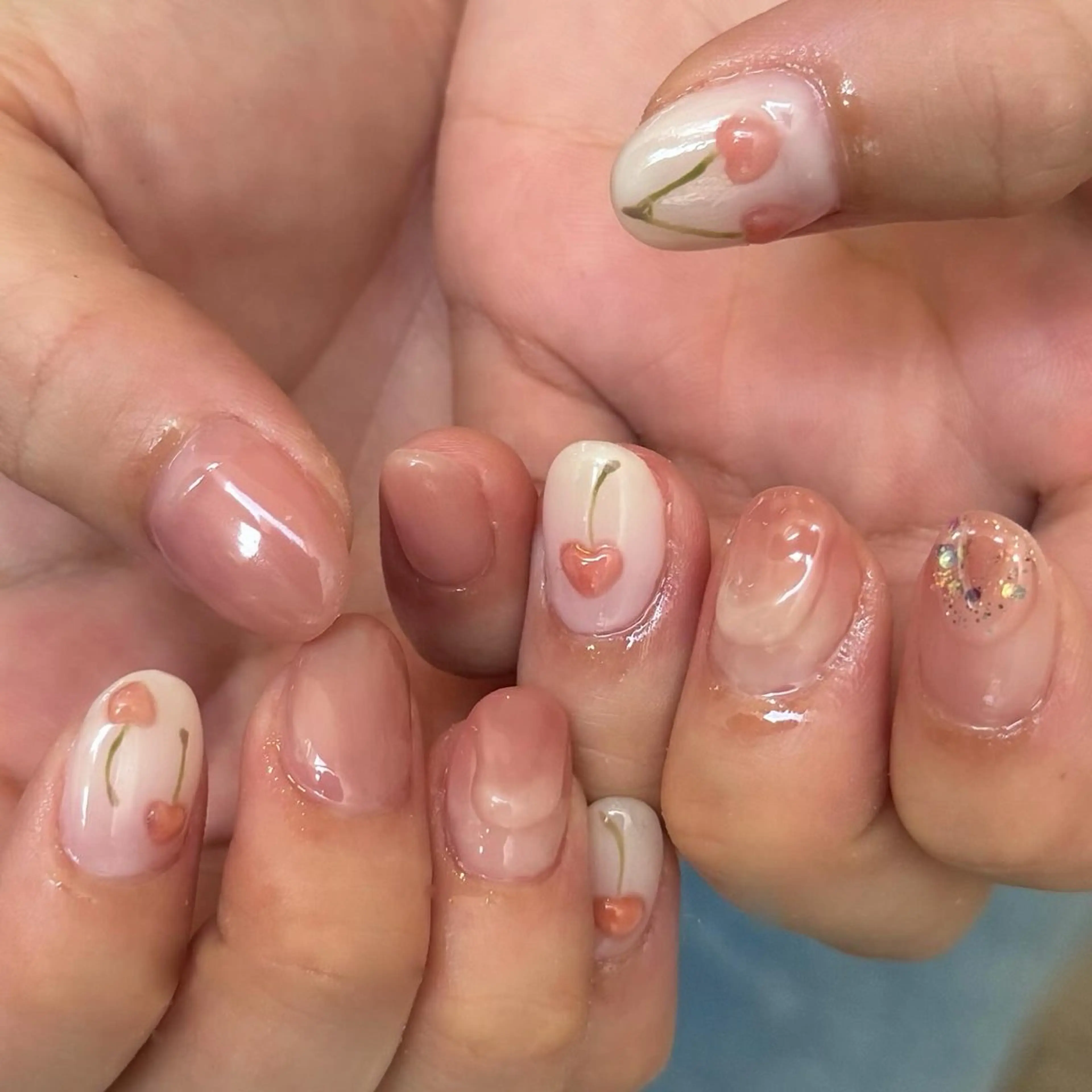 ネイル フレンチネイル 韓国ネイル マグネットネイル メンズネイル ニュアンスネイル ハンドネイル GRANDE大須 Cecil💜のネイルデザイン