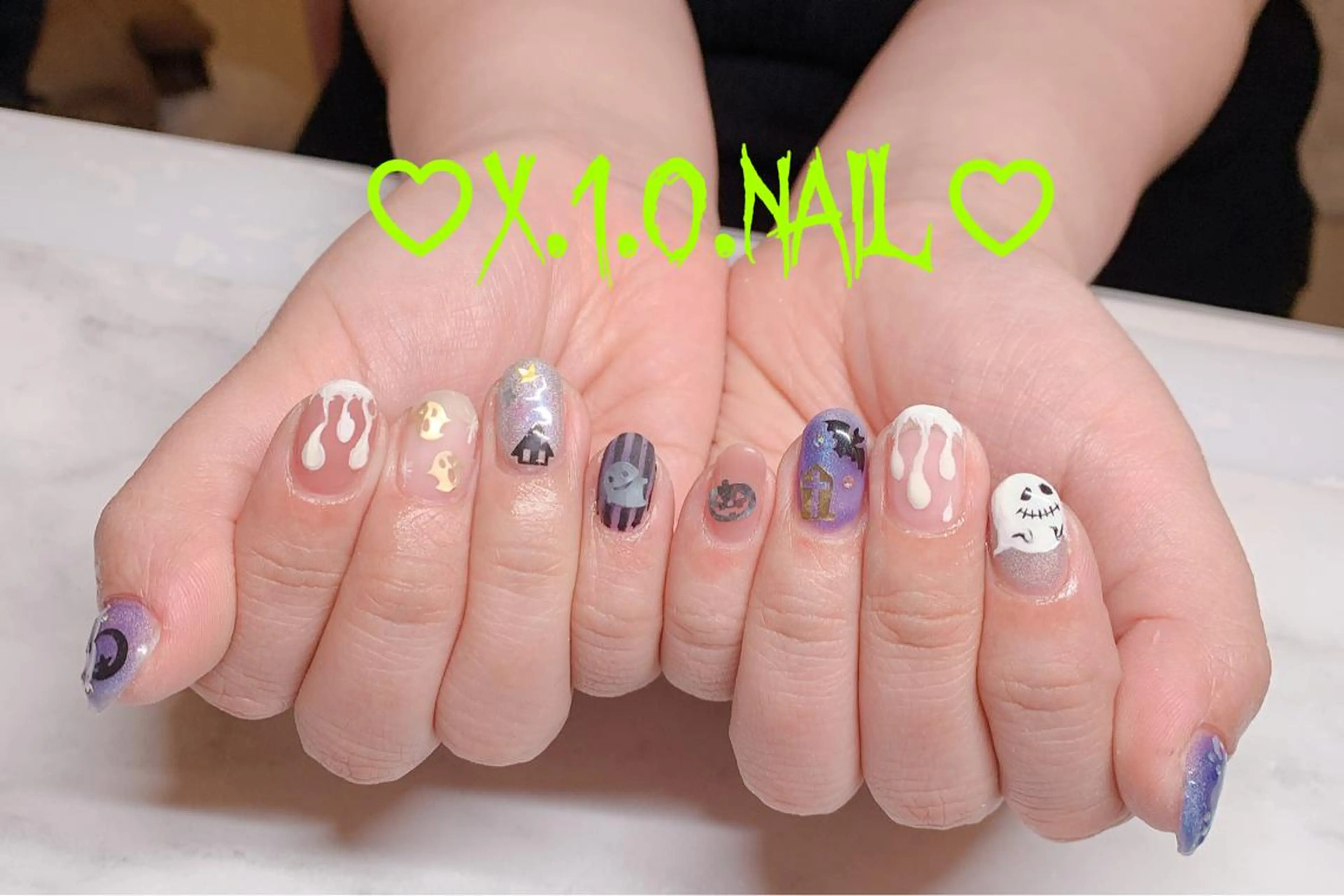 ネイル アニマル柄 アートネイル ニュアンスネイル ネイルチップ ハンドネイル x.1.0.nail ♡Cのネイルデザイン