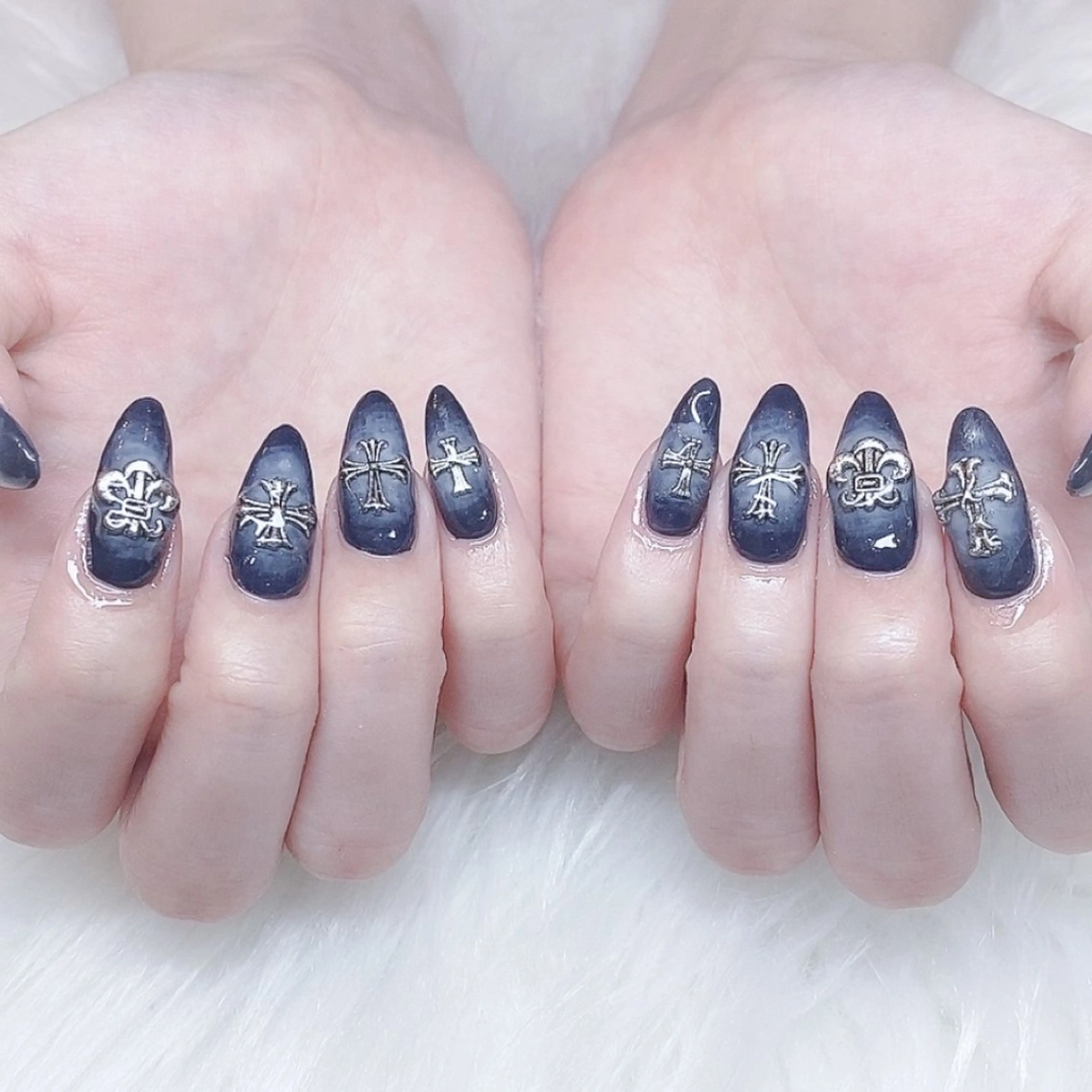 ⋆⸜1月限定open記念⸝‍⋆自爪アート10本やり放題‎+フリーパーツつけ放題‎𖤐オフケア込の写真