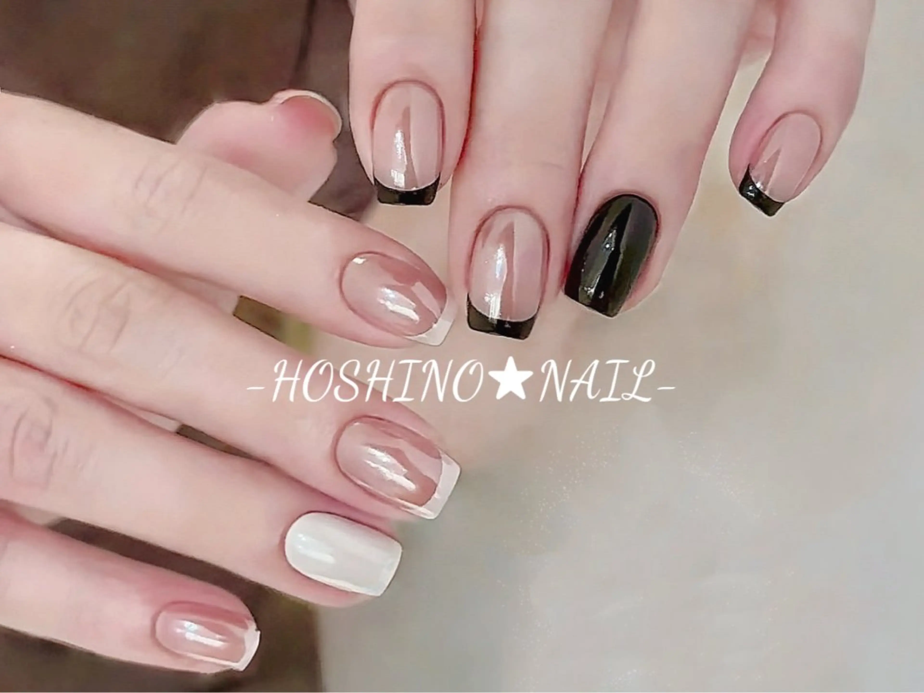 ネイル オーロラネイル チークネイル ドット フットネイル フレンチネイル ハンドネイル ★HOSHINO NAIL★新宿店のネイルデザイン