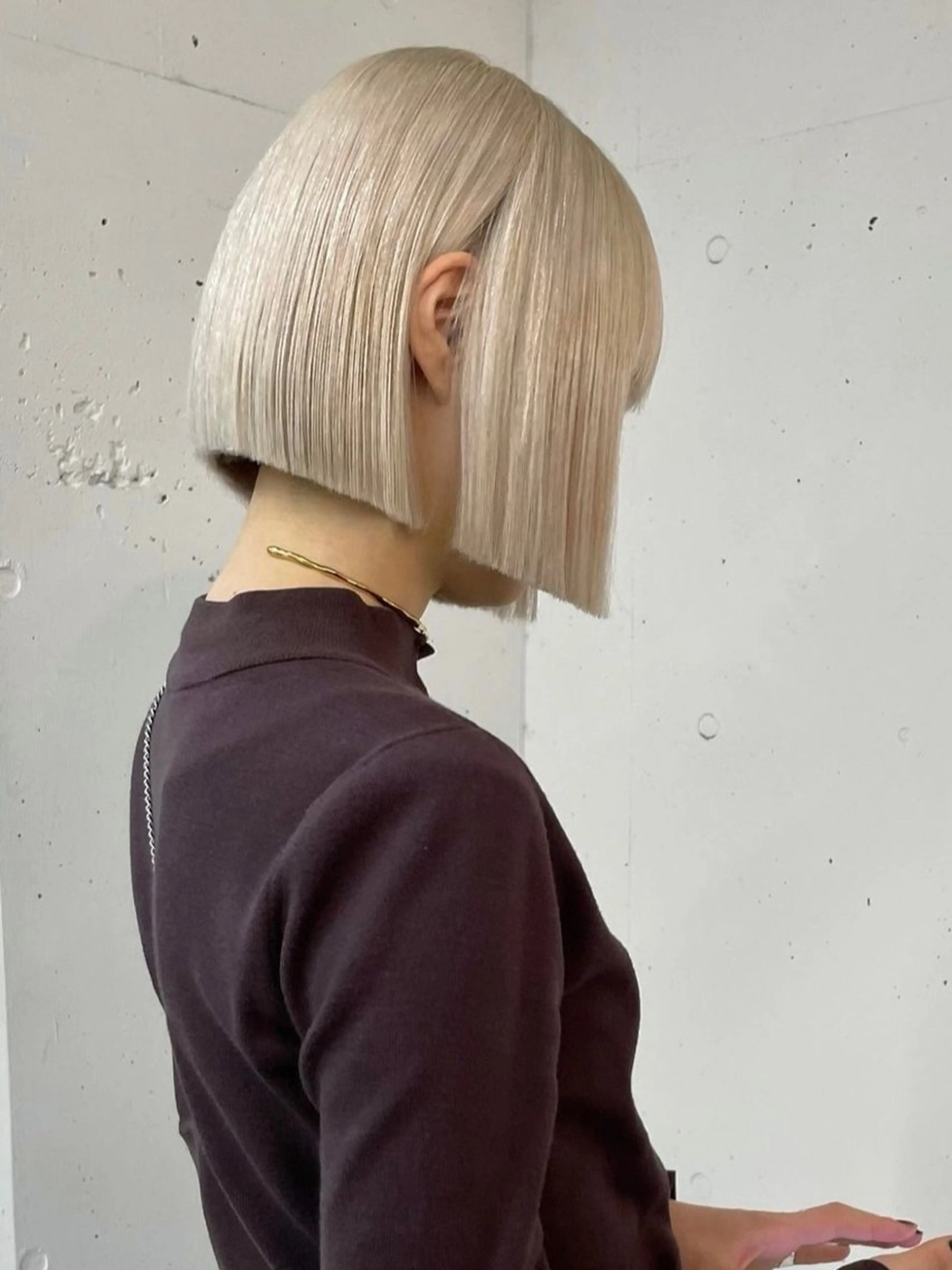 ミディアム カラー stén所属・HARUKA/原宿 ハイトーン/レイヤーのヘアスタイル