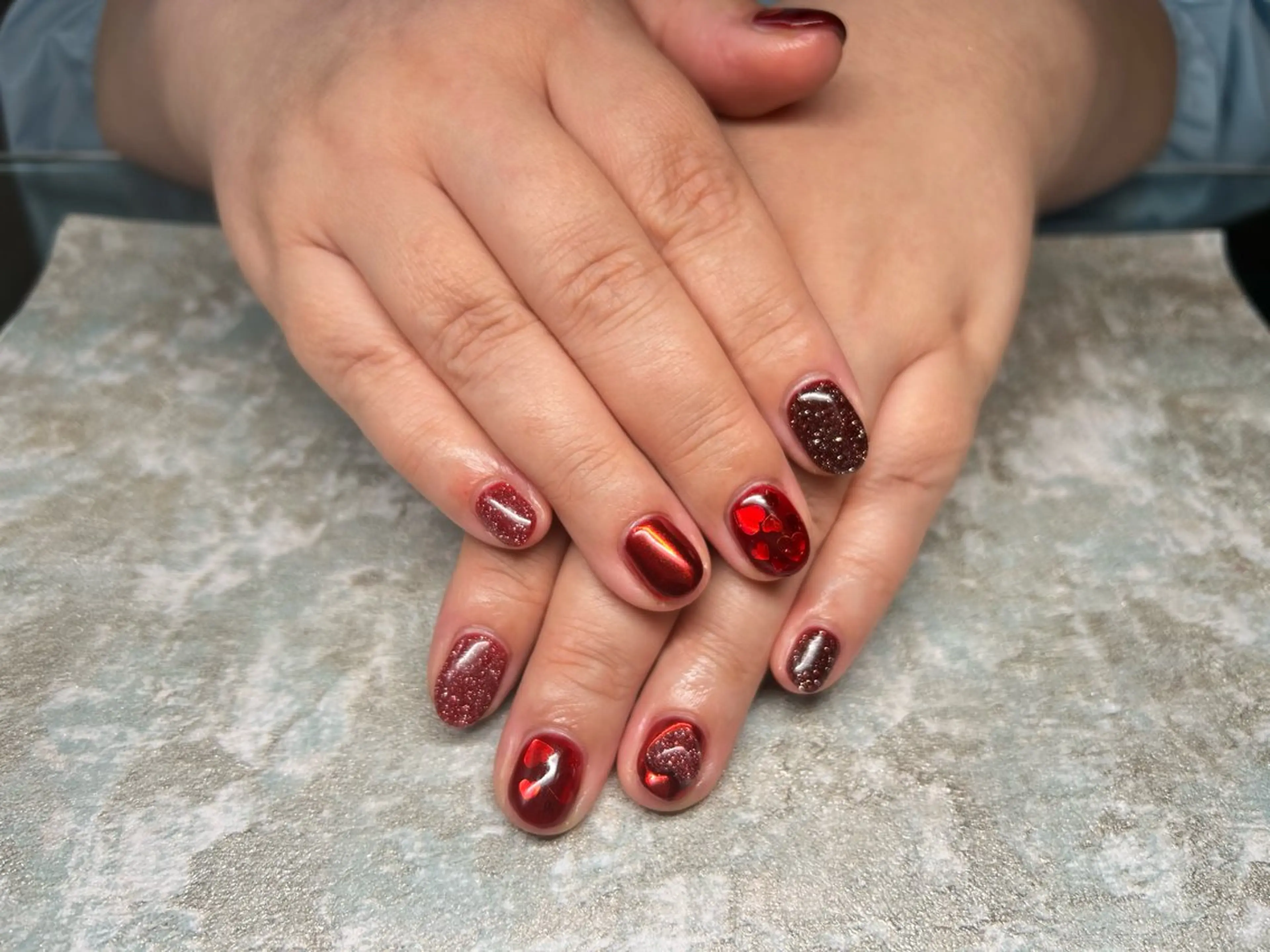 ネイル ハート ハンドネイル Lisa’s Salonのネイルデザイン