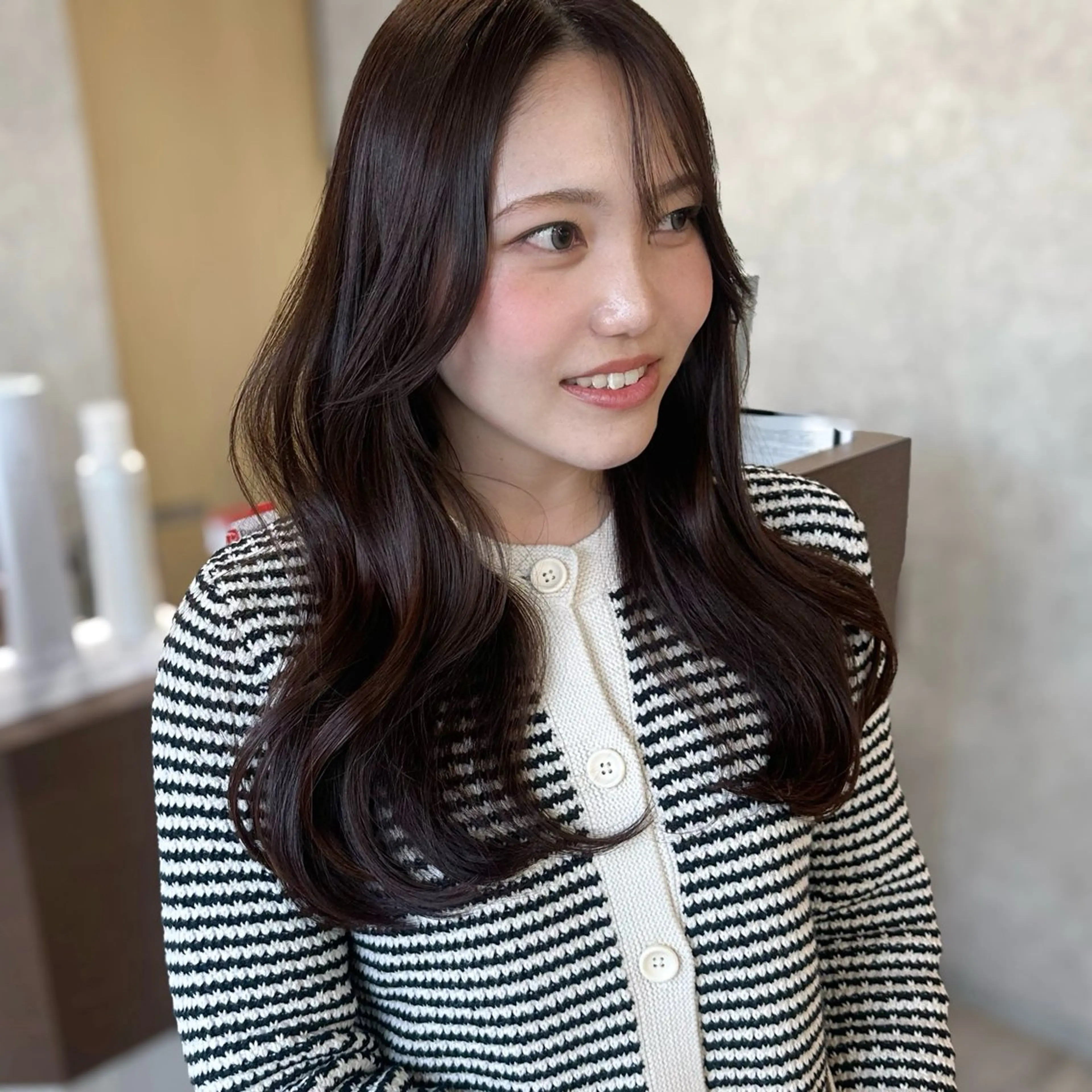 ロング カラー ブラウンカラー ラベンダーカラー 韓国風ヘア レイヤーカット カット ヘアカラー トリートメント 高橋 みく/ minimのヘアスタイル