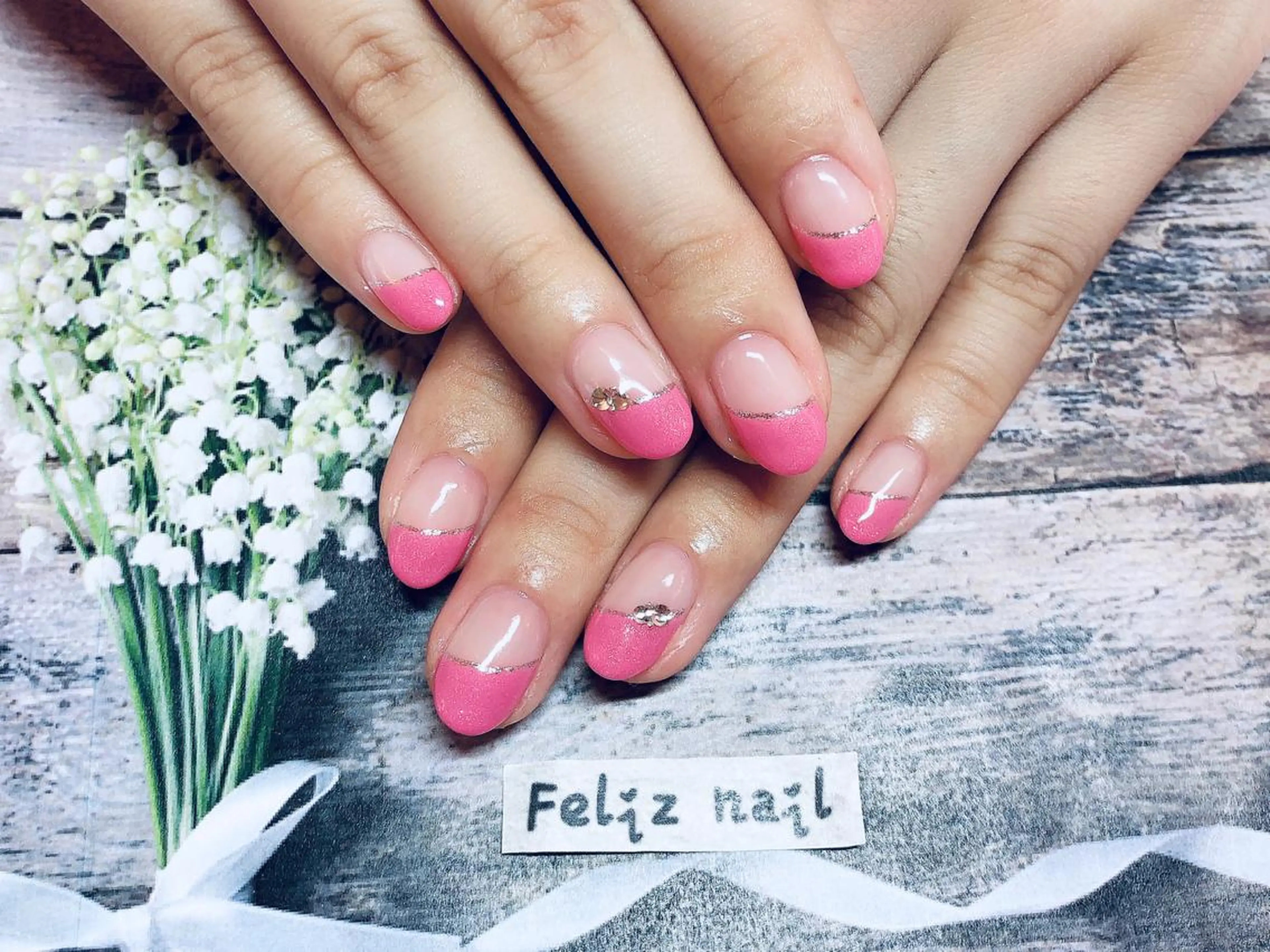 ネイル フレンチネイル ジェルネイル 斜めフレンチ オフィスネイル パラジェル ハンドネイル ユキカ （ネイリスト）のネイルデザイン