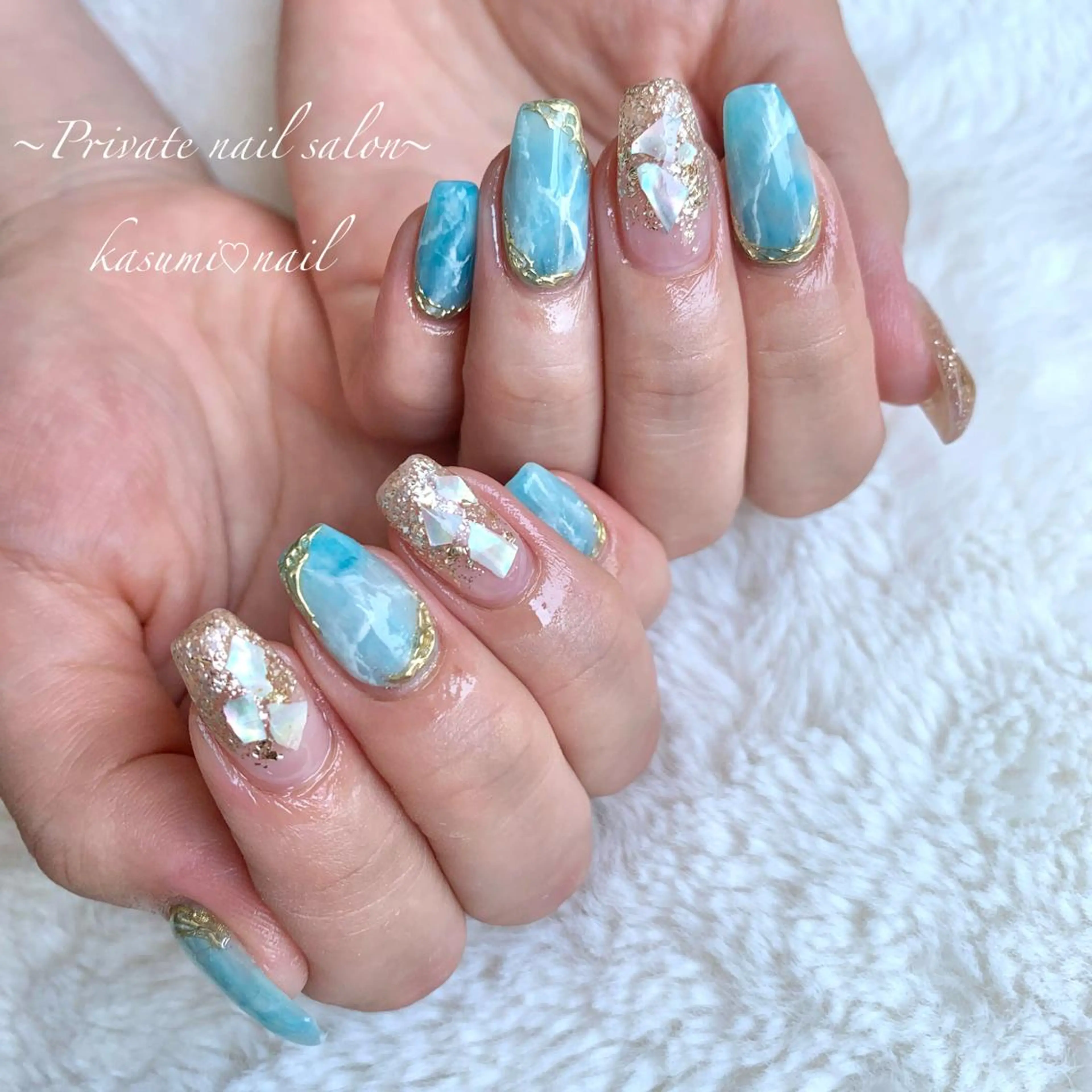 ネイル アートネイル ラメ(グリッター) マグネットネイル ミラーネイル 持ち込み KASUMI♡ Nailのネイルデザイン