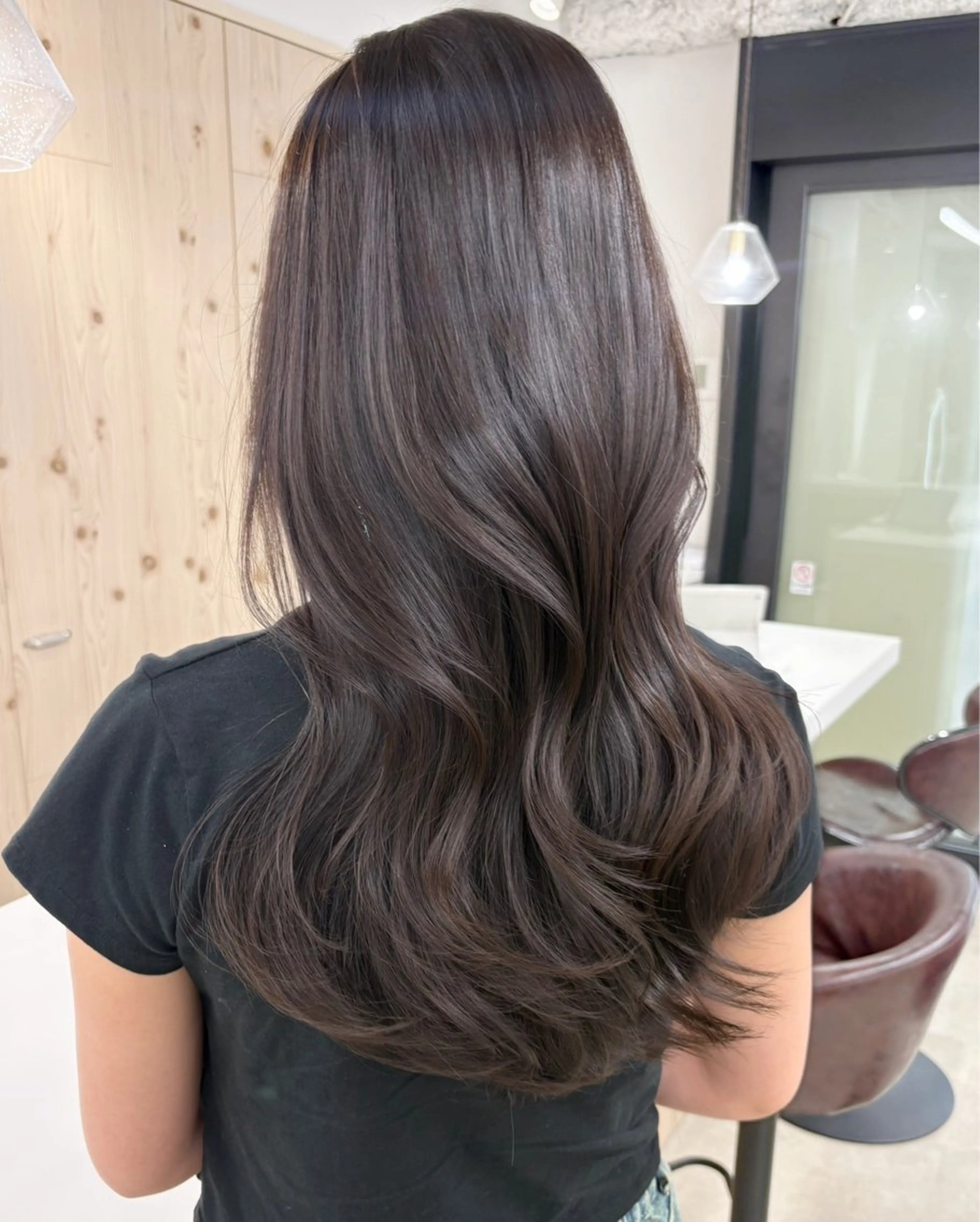 ロング カラー カット ヘアカラー トリートメント ヘアセット 新宿/韓国ヘア/ 髪質改善ストレートのヘアスタイル