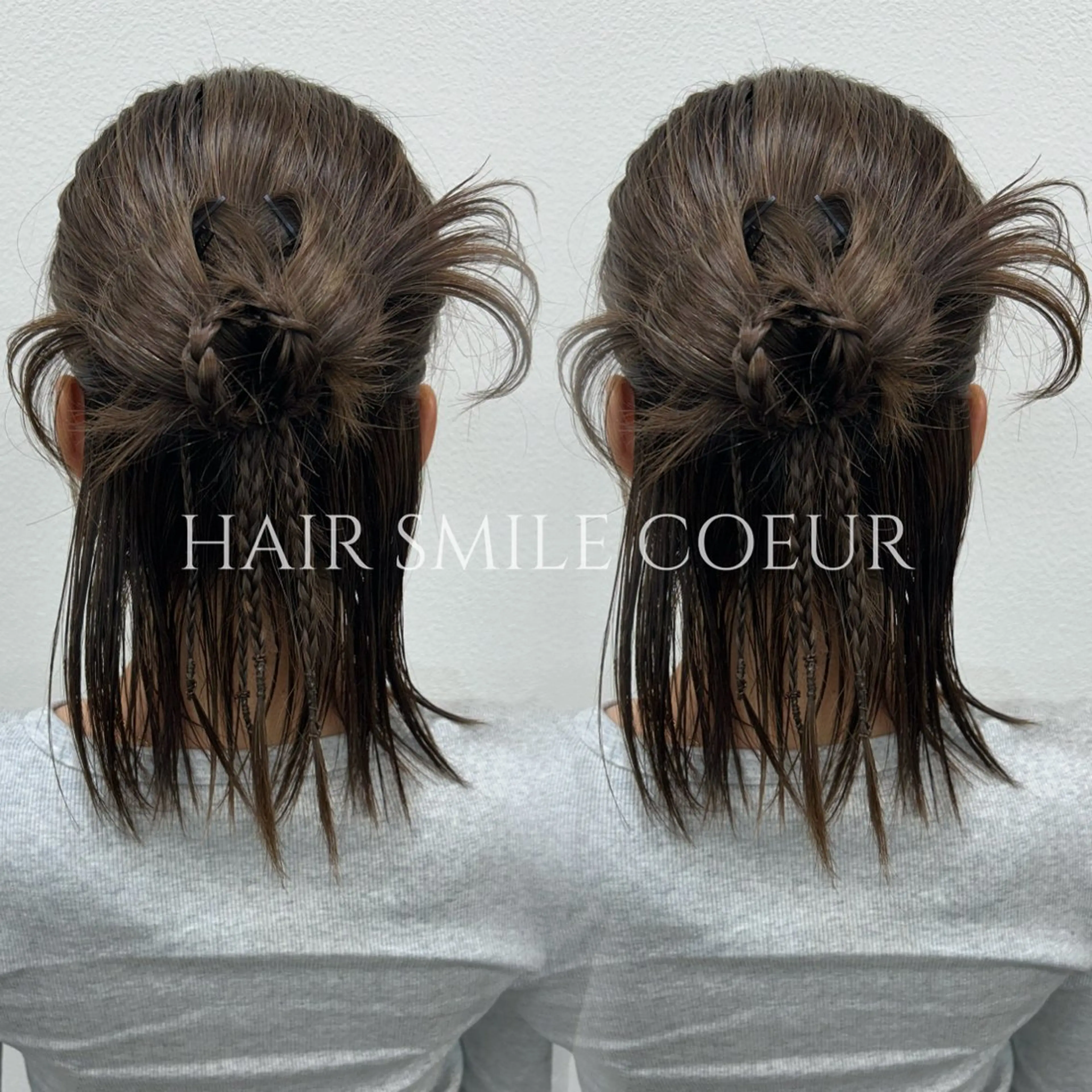 ミディアム ヘアアレンジ ハーフアップ COEUR🧡 山下　優花のヘアスタイル