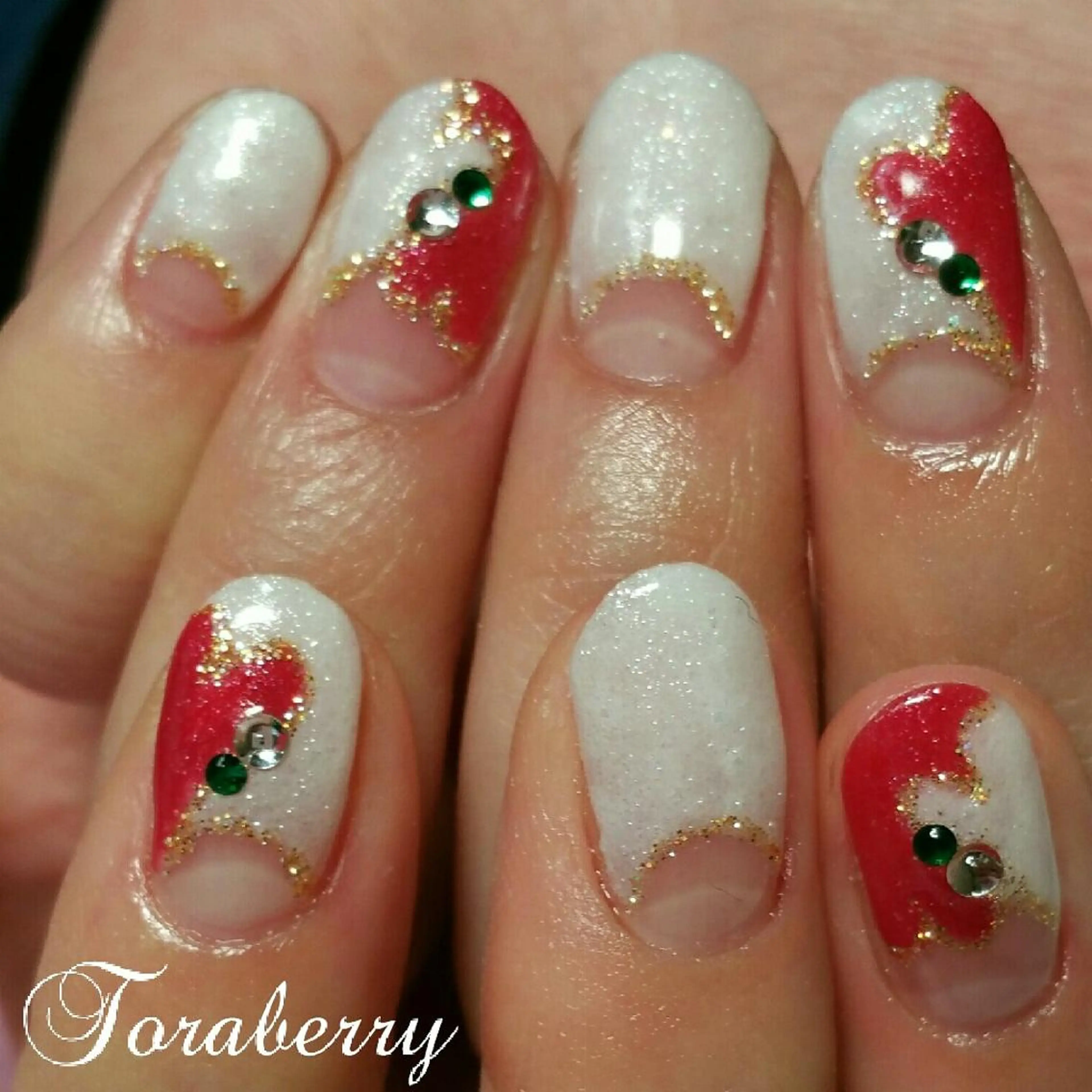 ネイル ハート ハンドネイル ネイリスト なつみのネイルデザイン