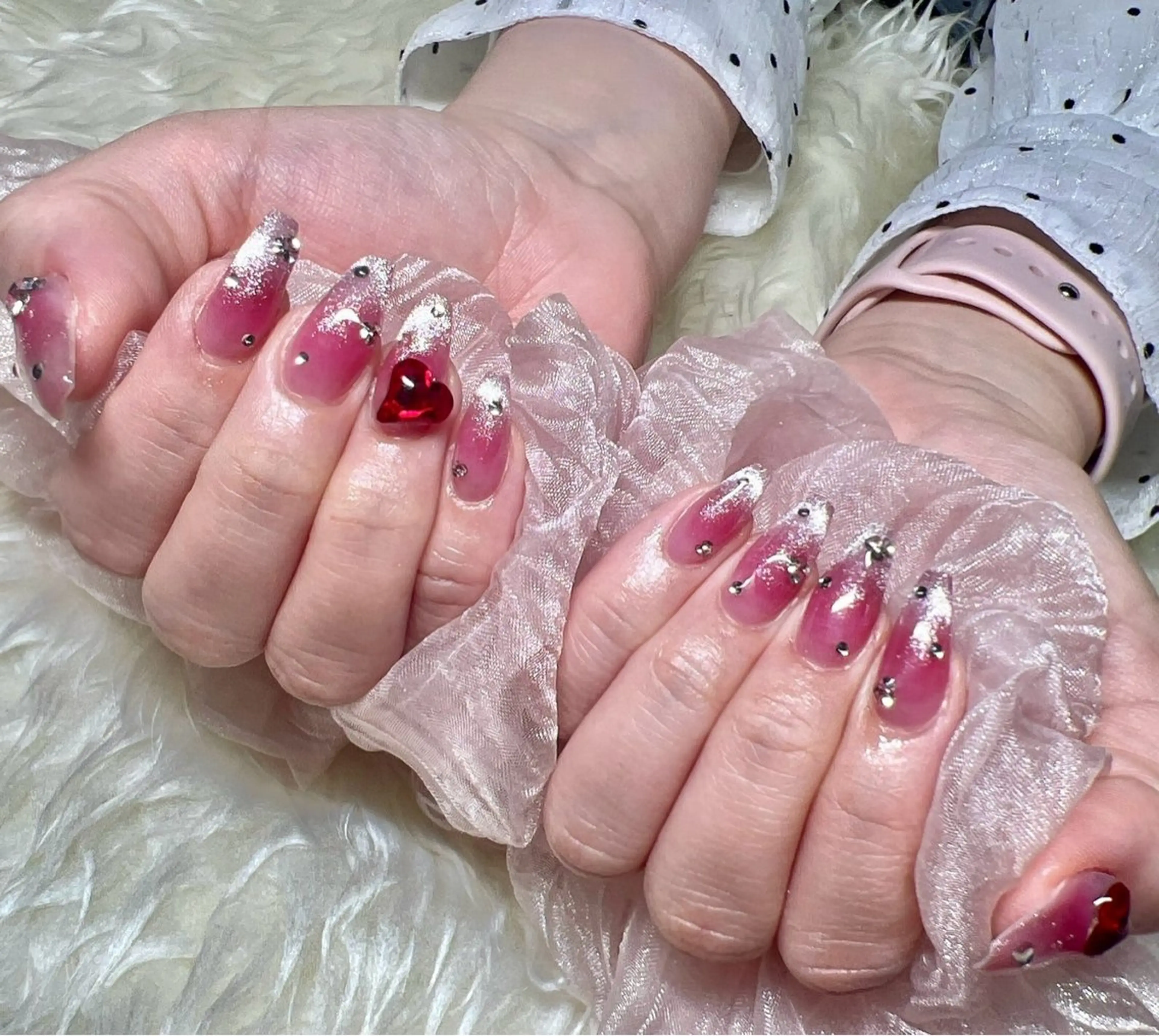ネイル 長さ出し フレンチネイル ジェルネイル グラデーション 韓国ネイル ハンドネイル Nail&eye Belire 新宿のネイルデザイン