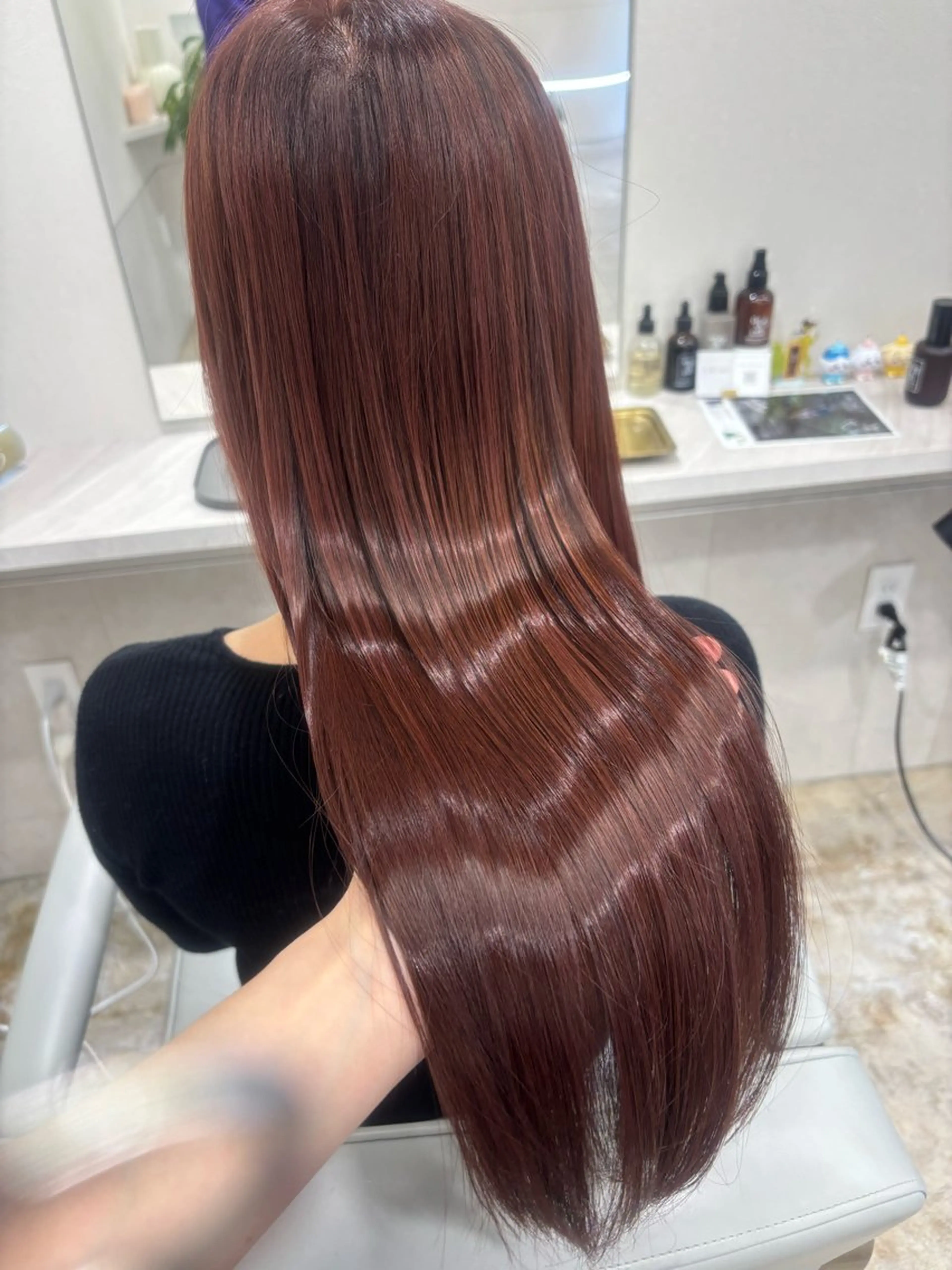 ロング カラー カット ヘアカラー トリートメント makoto⌇レイヤ ー⌇艶カラー🍒‎のヘアスタイル