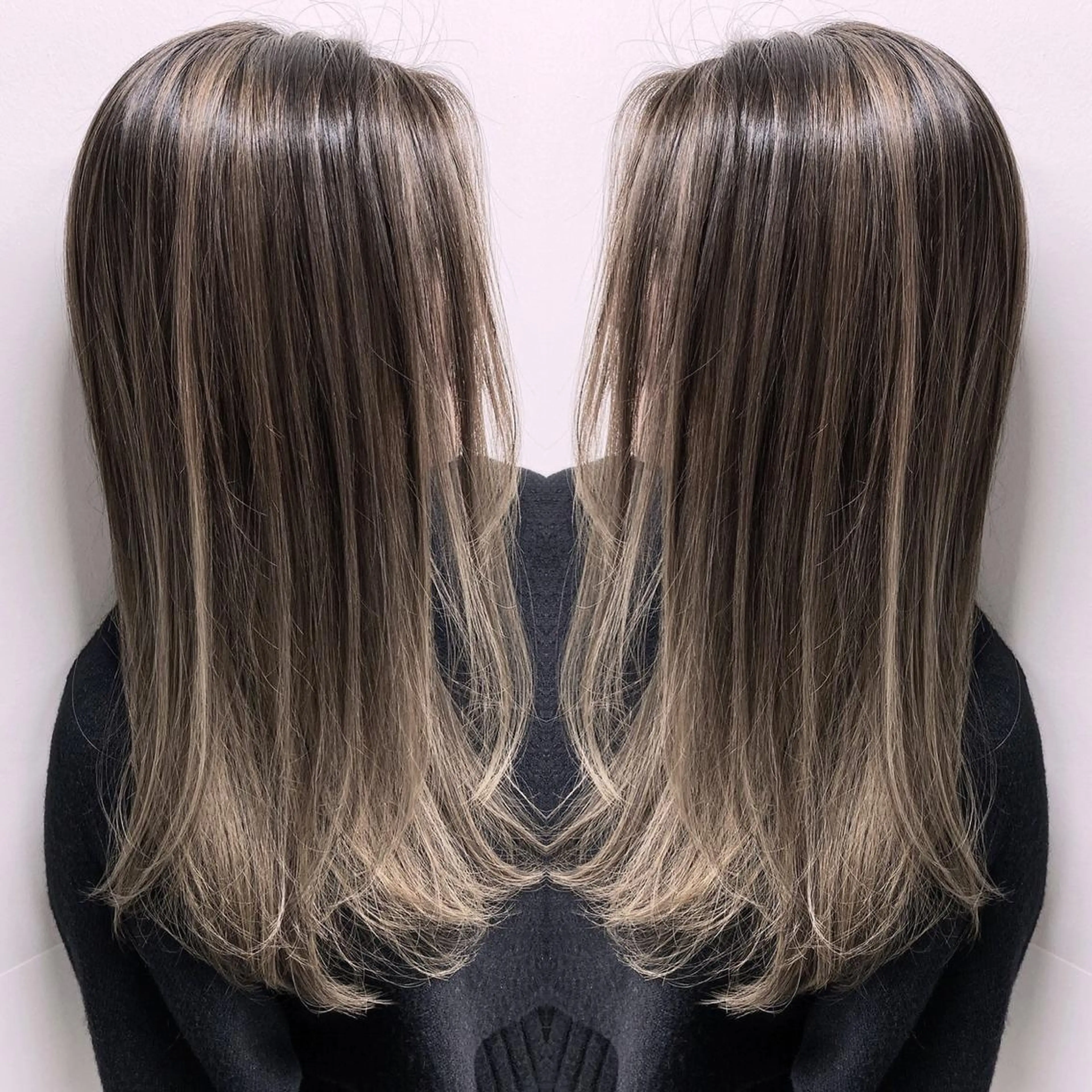 ミディアム 🌟髪質改善ケアカラ ー美髪縮毛矯正y🌟のヘアスタイル