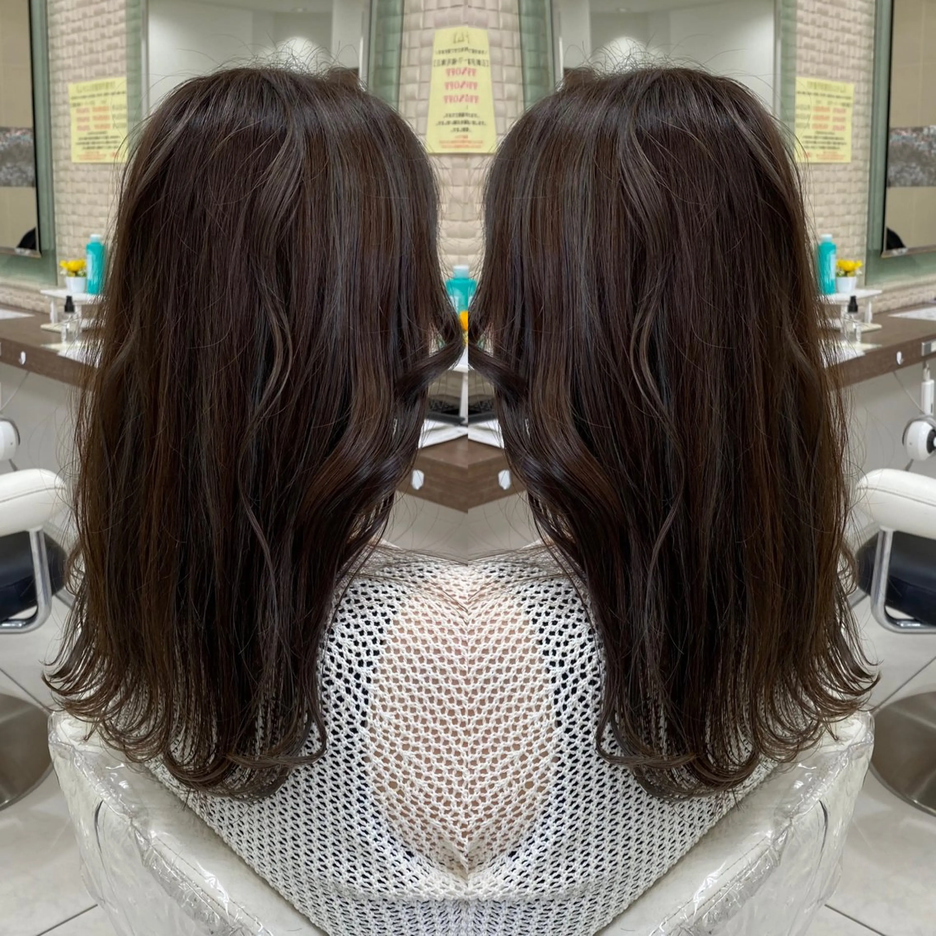 ミディアム カラー グレージュ ハイライトカラー ハイライト カット ヘアカラー 髪質改善カラー/店長 宮内秀峰のヘアスタイル