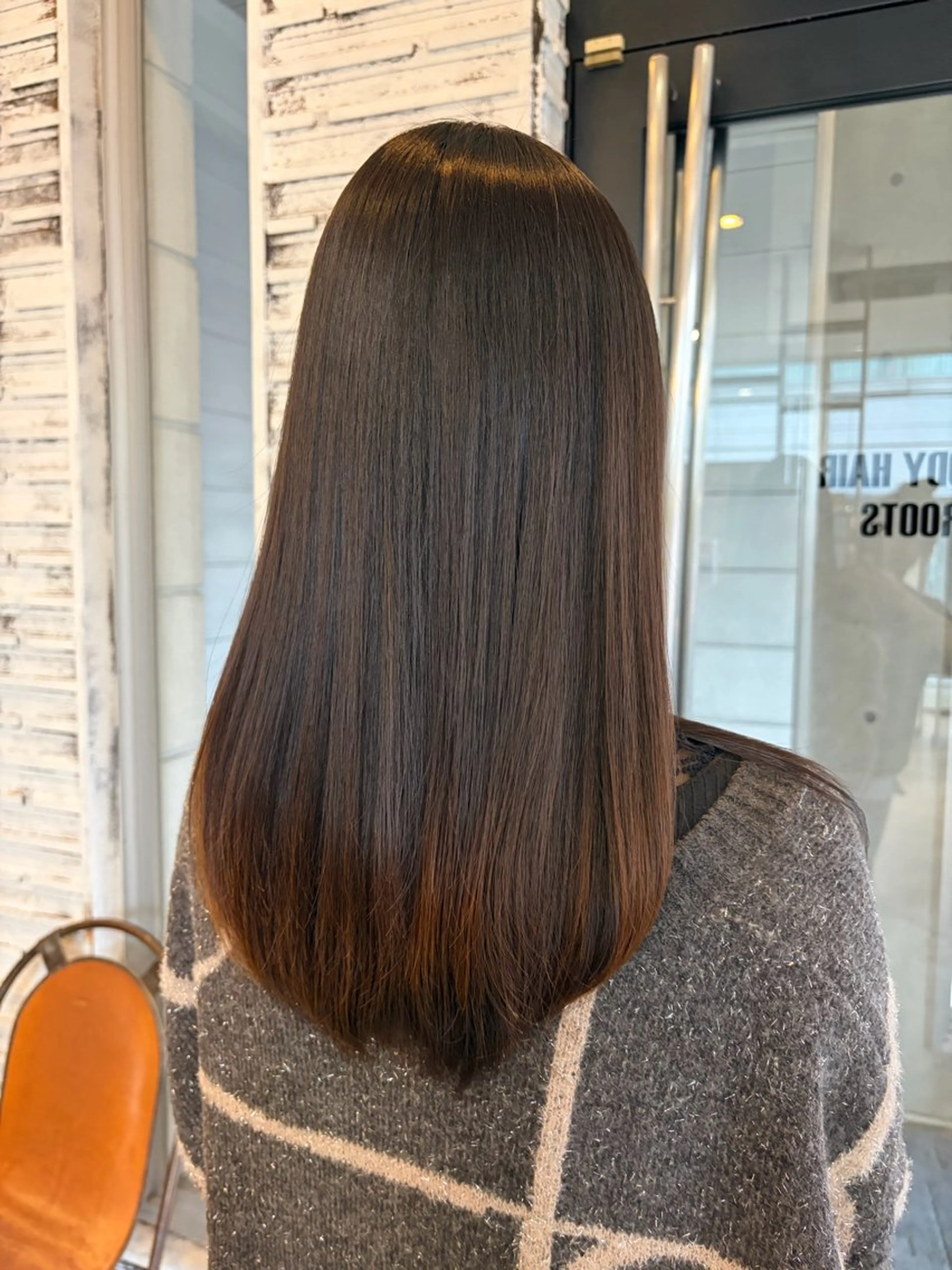 ロング カット 縮毛矯正 酸性ストレート/ 髪質改善/イソヤトモのヘアスタイル