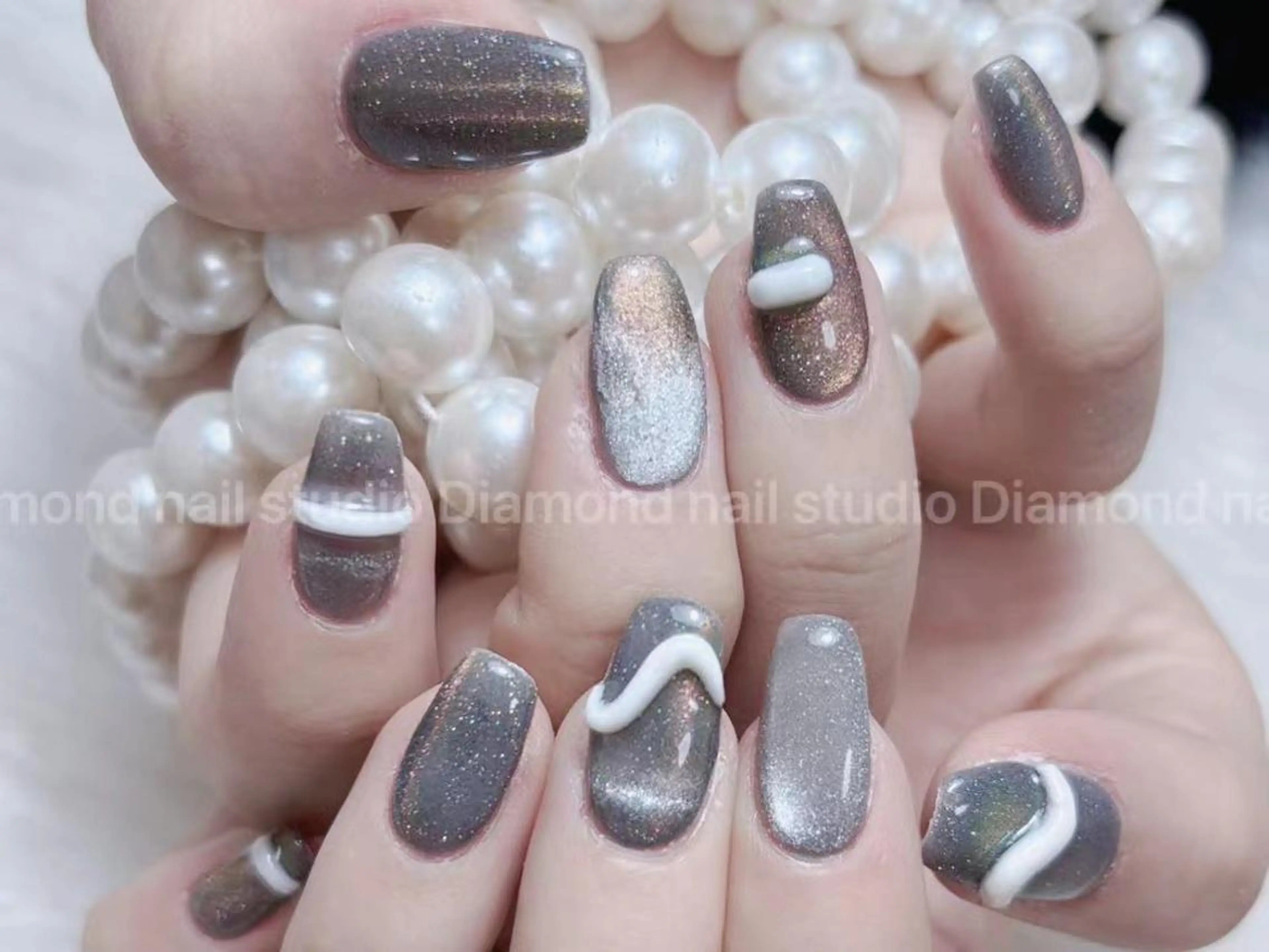 ロング ハンドネイル DIAMOND 💦のネイルデザイン