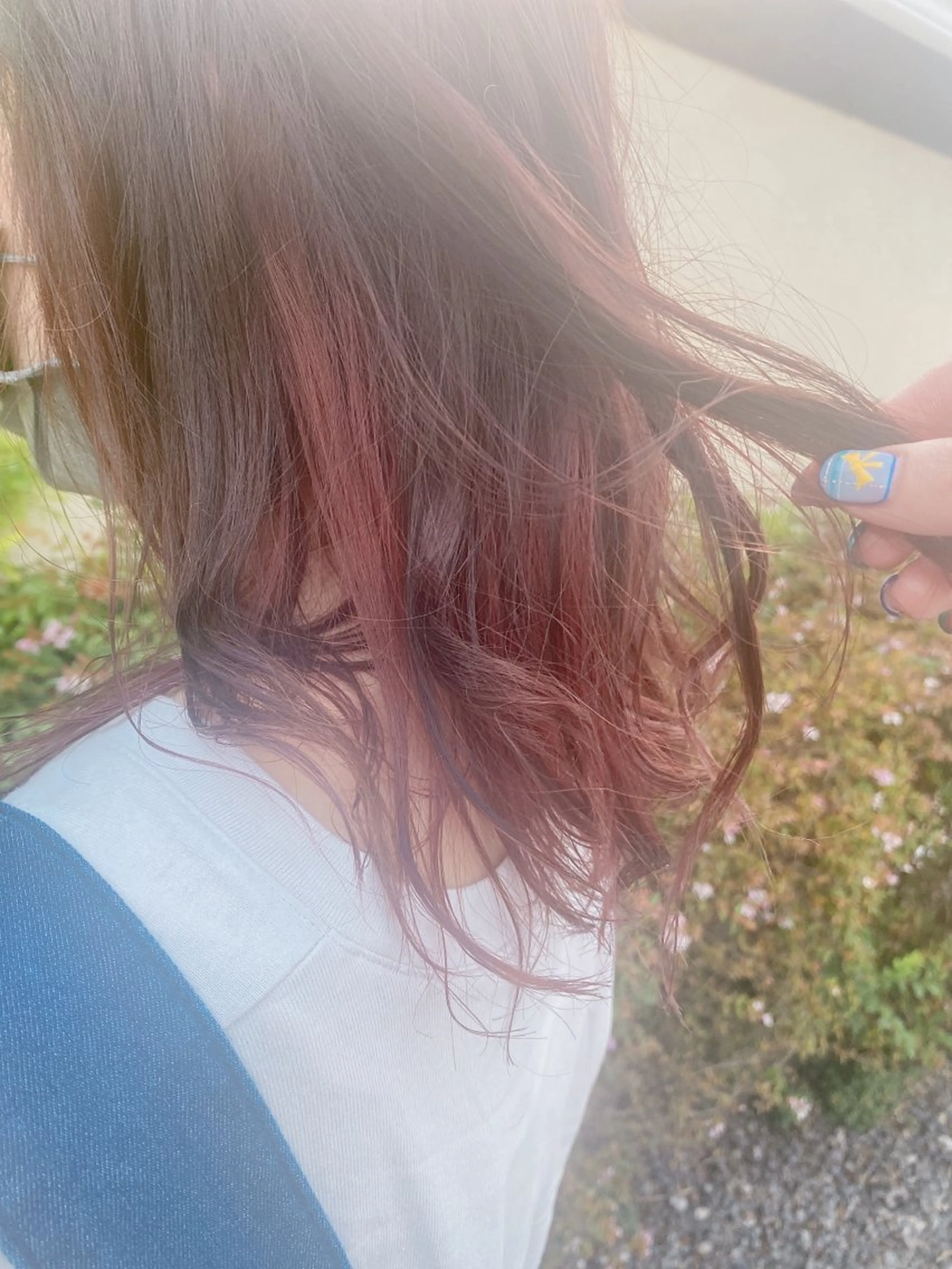 セミロング カラー インナーカラー sagedoue MIZUKI✂️のヘアスタイル