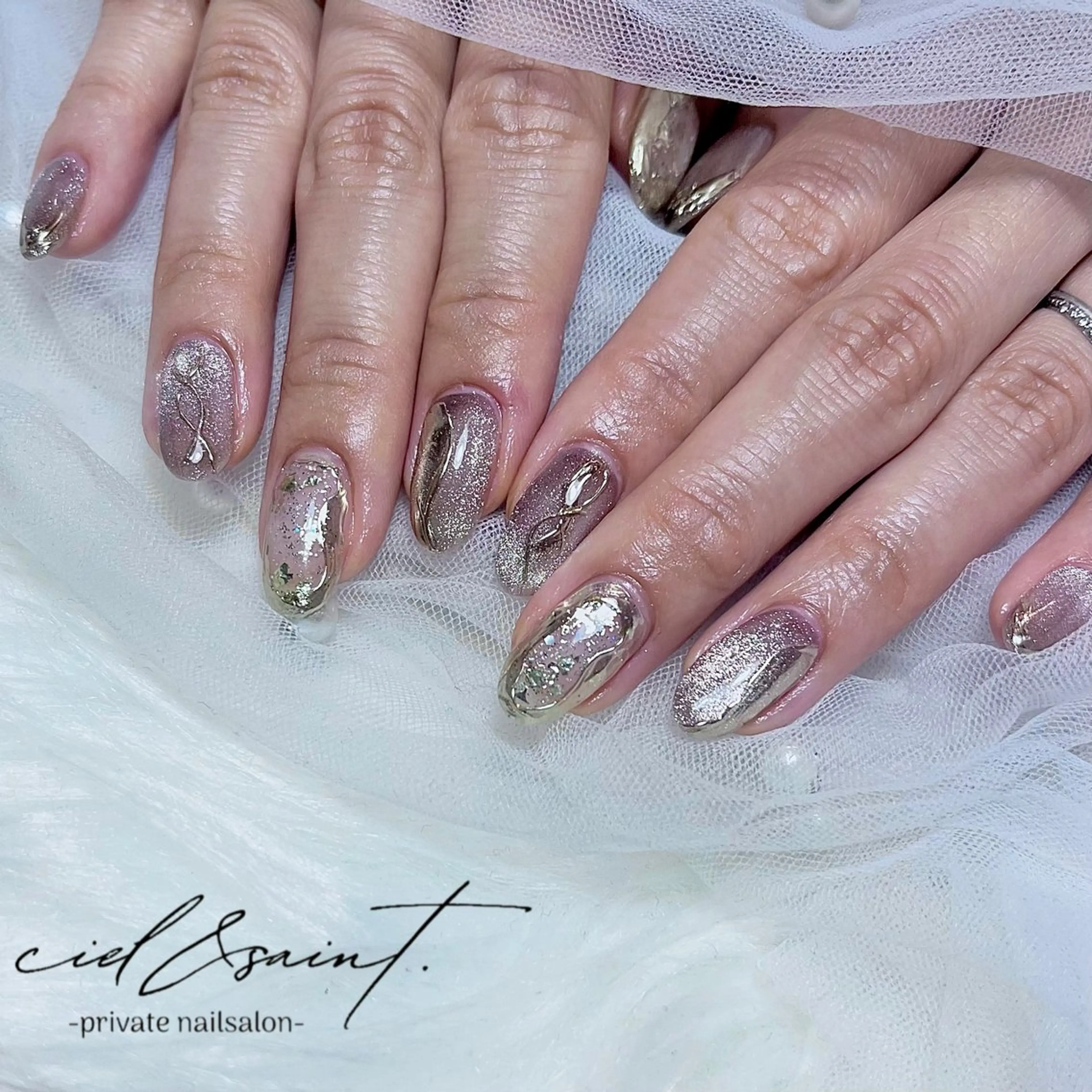 ネイル ハンドネイル nail salon ciel&saintのネイルデザイン