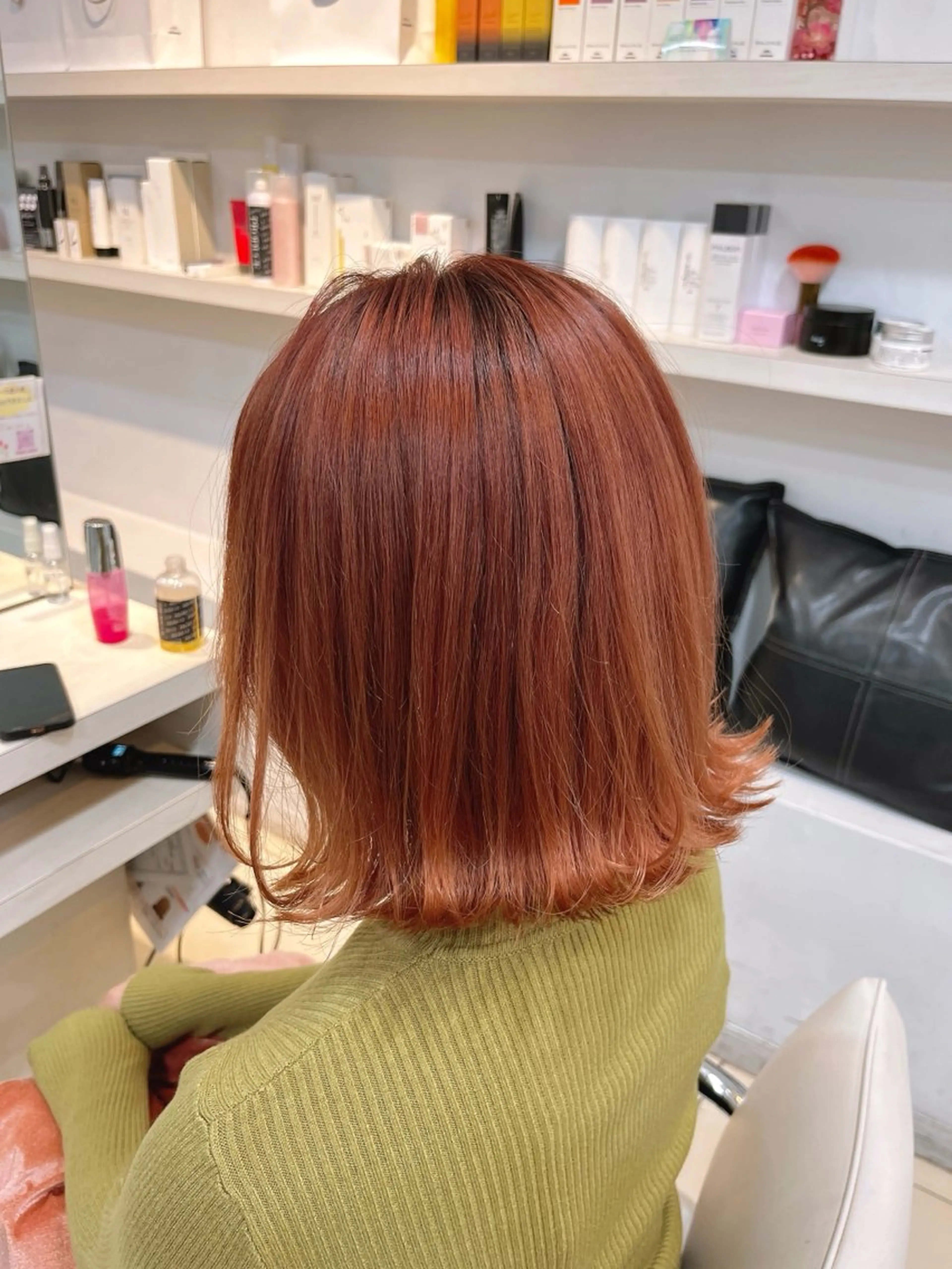 ミディアム ヘアカラー 【髪質改善カラー】 あむ·. ⟡ 🖤のヘアスタイル