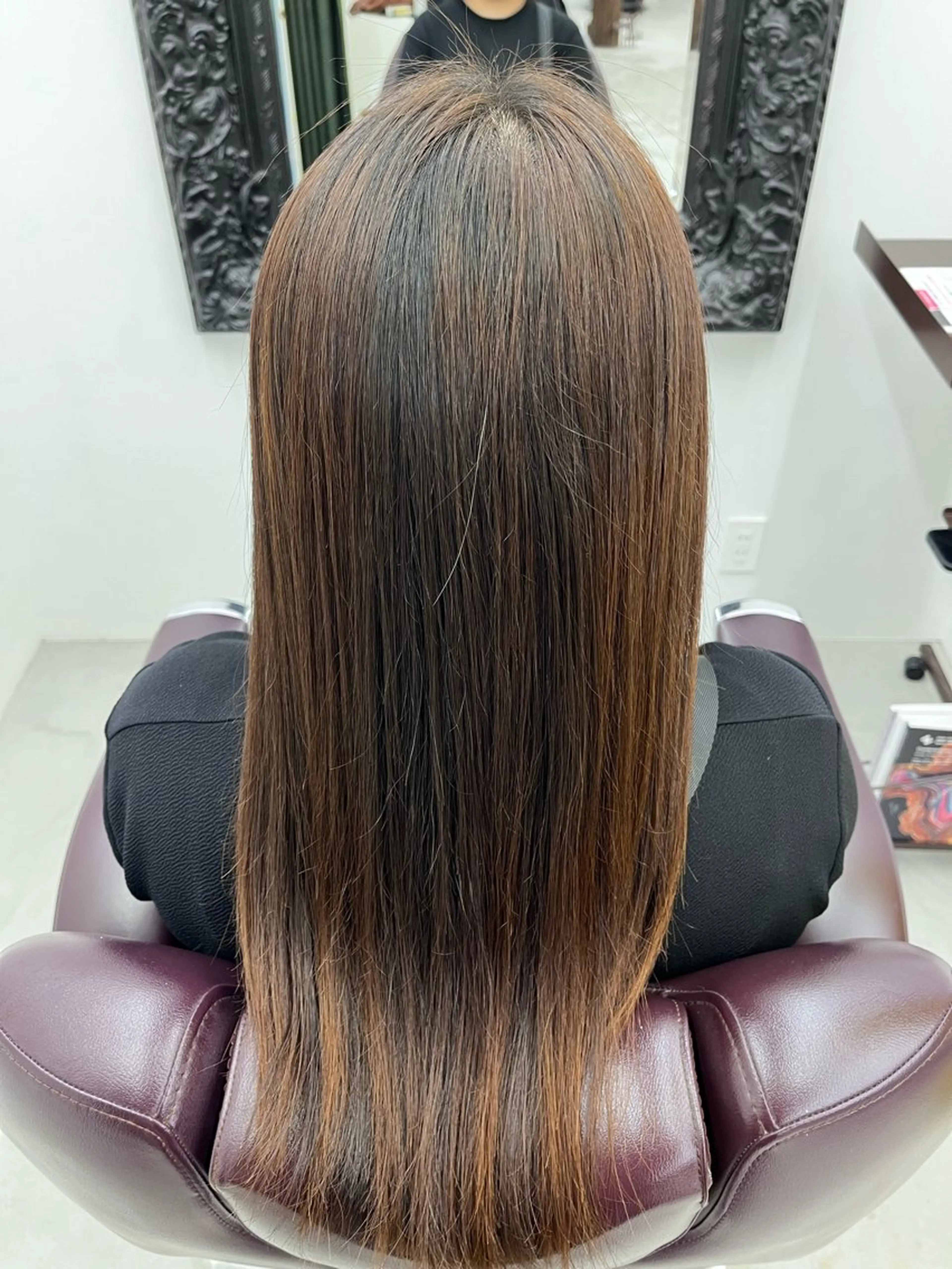 セミロング 縮毛矯正 トリートメント 縮毛矯正 グランクラブオブヘアー所属・Miyabi/ スパ/シェービングのヘアスタイル