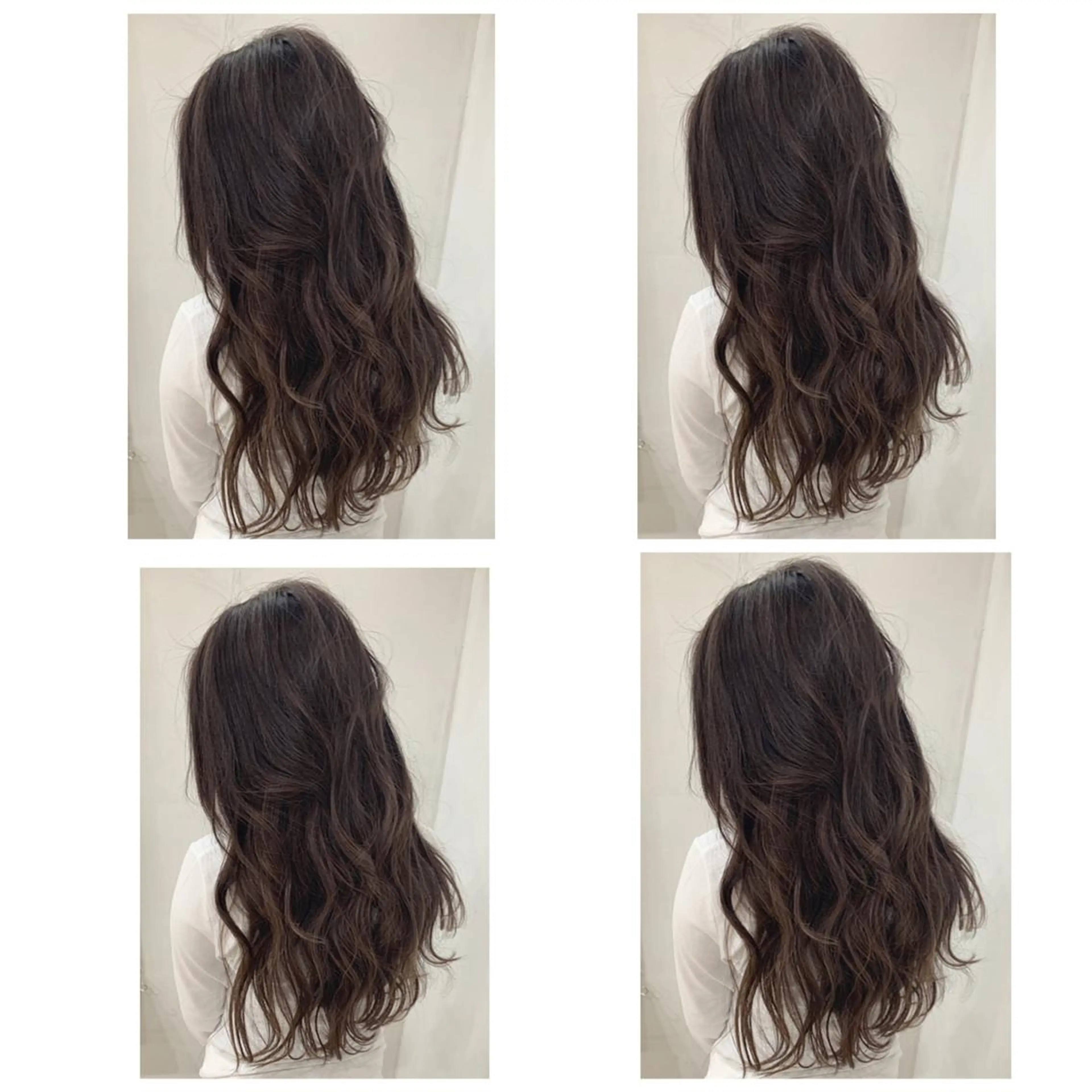 ロング カラー アッシュ バレイヤージュ ブリーチ デザインカラー グレージュ カット ヘアカラー 京都大人女性ショート 徒歩1分/秋山のヘアスタイル