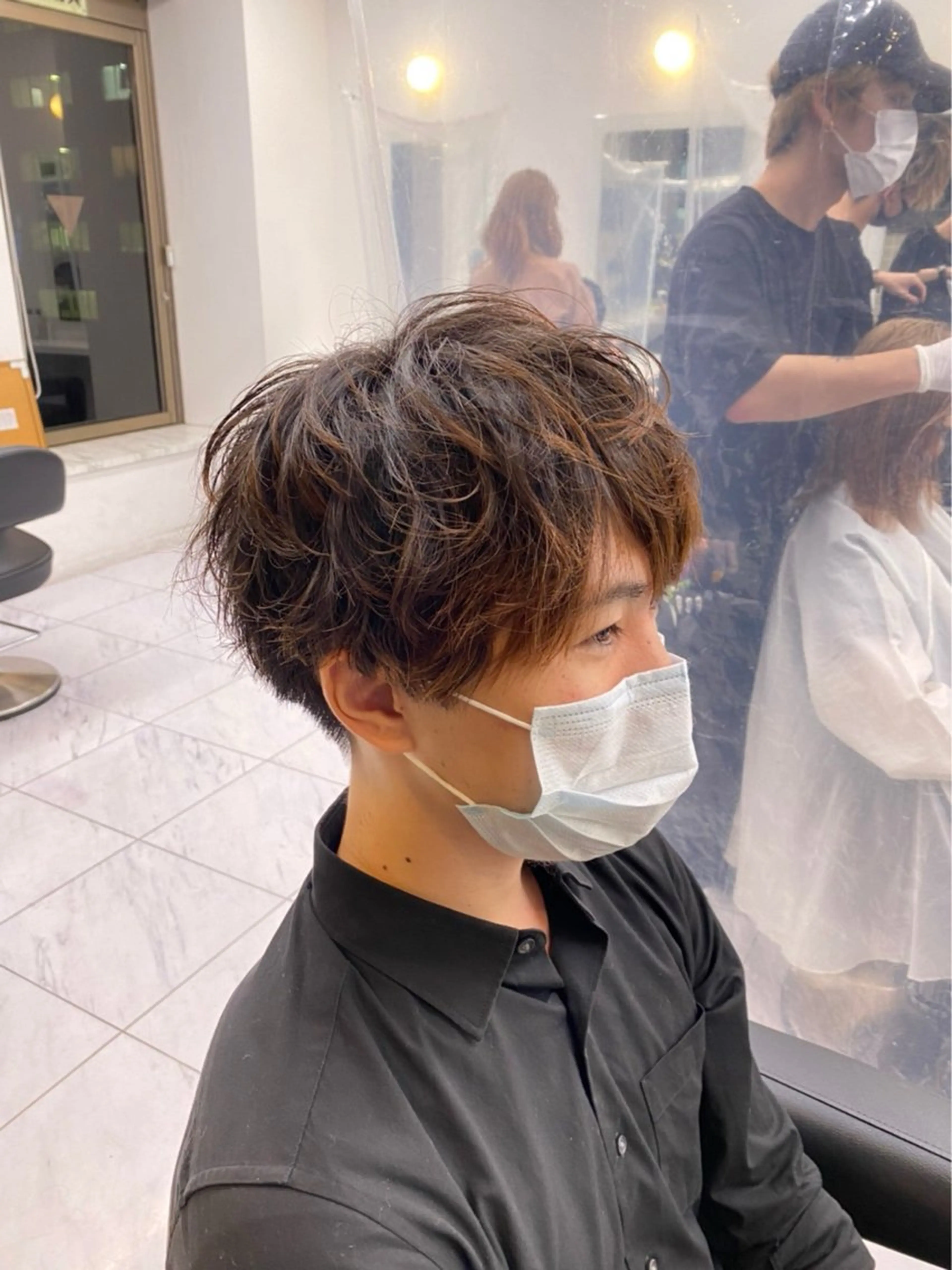 ショート カラー パーマ *モデル募集🤍横浜 透明感カラー🫧のヘアスタイル