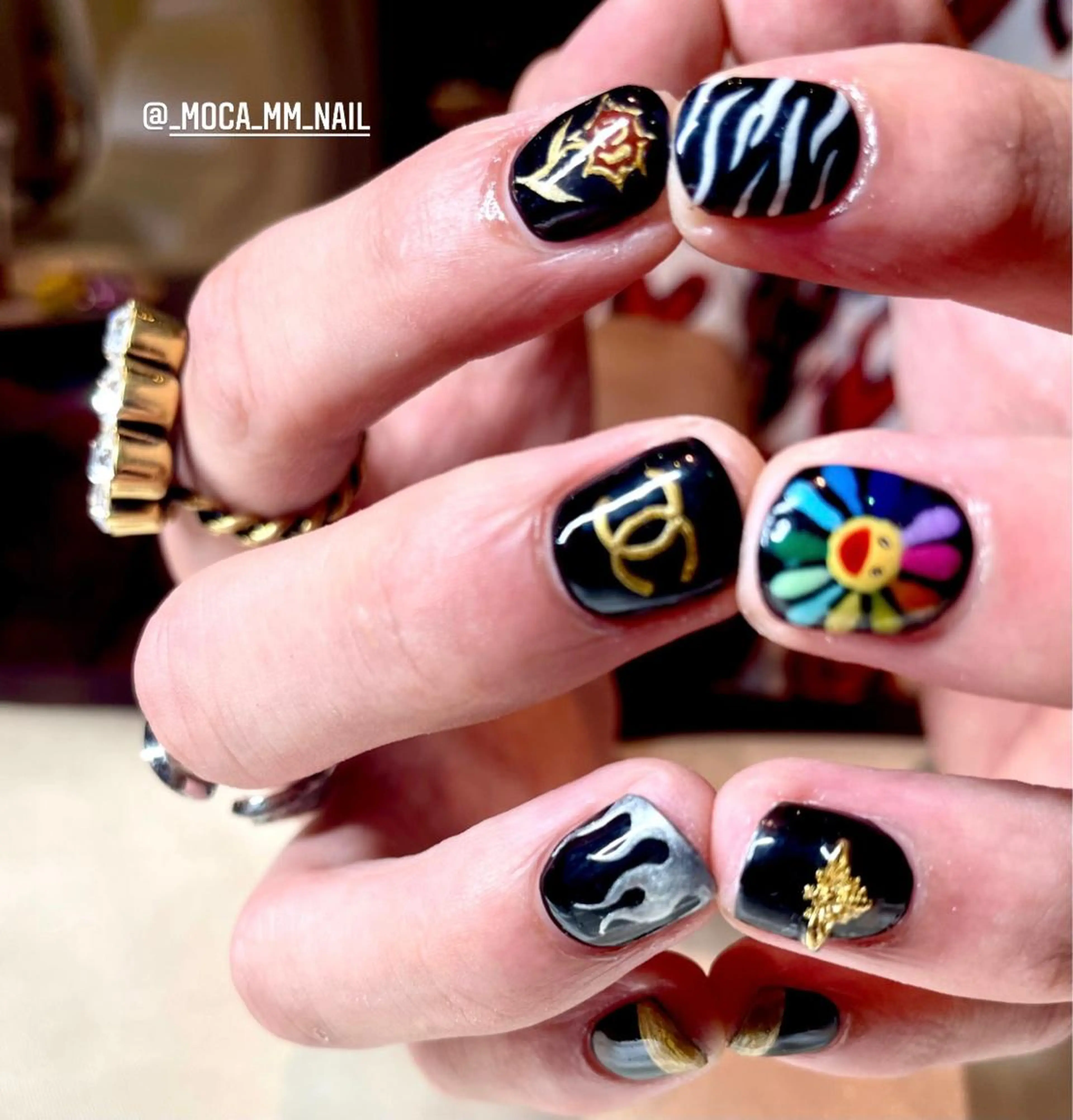 メンズ ネイル アートネイル moca心斎橋所属・˚✧⁺⭐︎༚moca miyuu⁎⁺˳✧༚のネイルデザイン