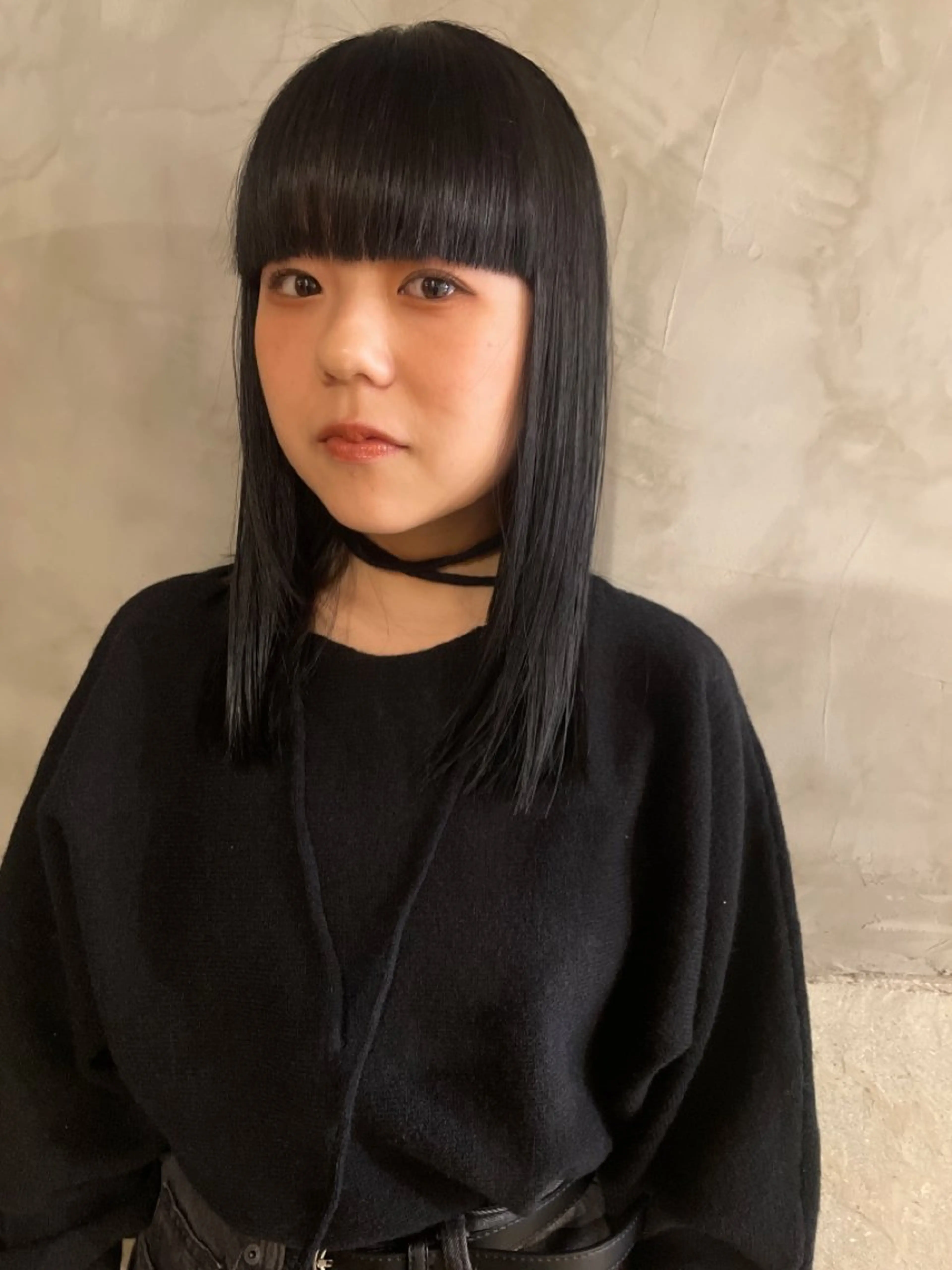 セミロング カラー ワイドバング カット ヘアカラー トリートメント さの あやねのヘアスタイル