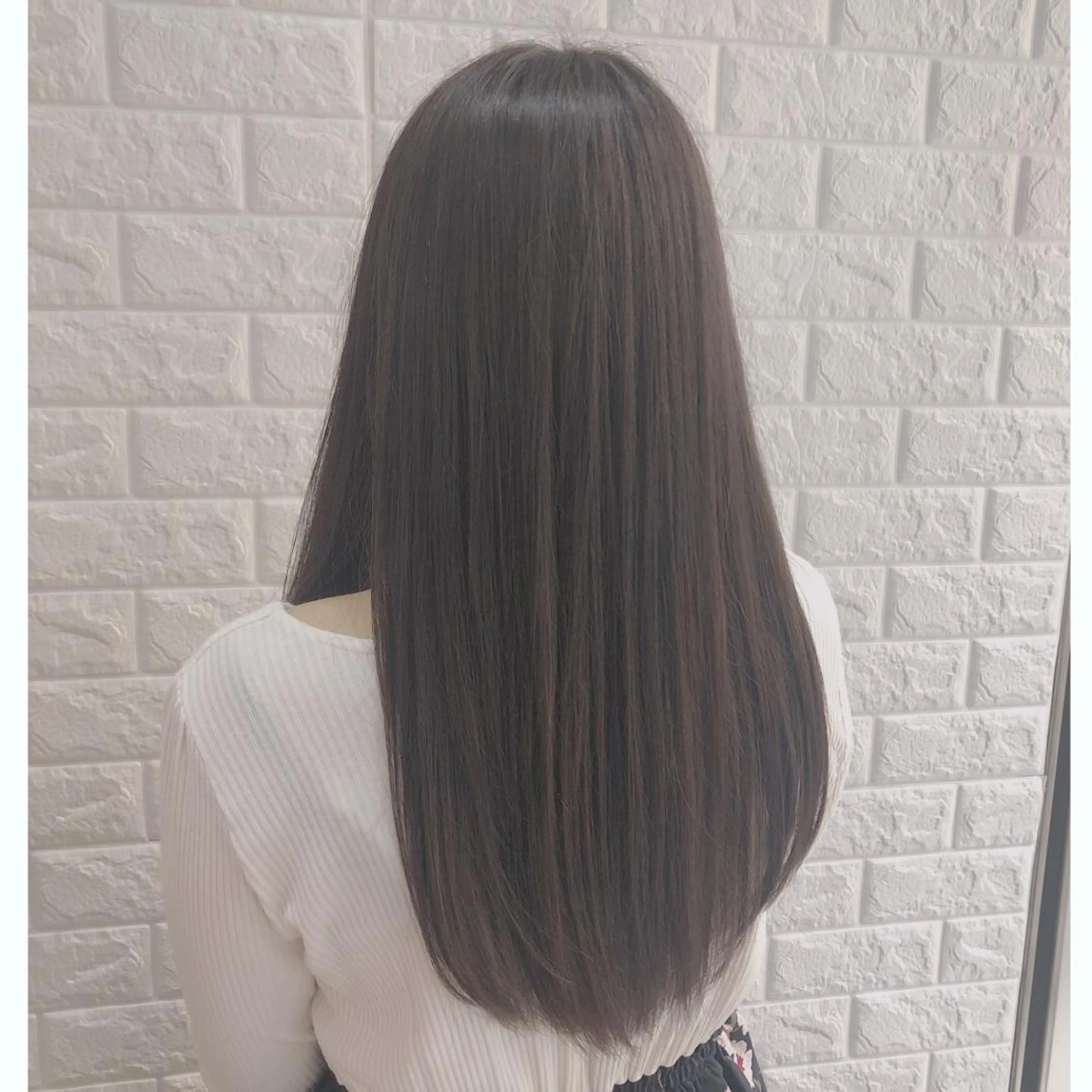 ロング パーマ カット 縮毛矯正 トリートメント 韓国ヘア ♡tomimaのヘアスタイル